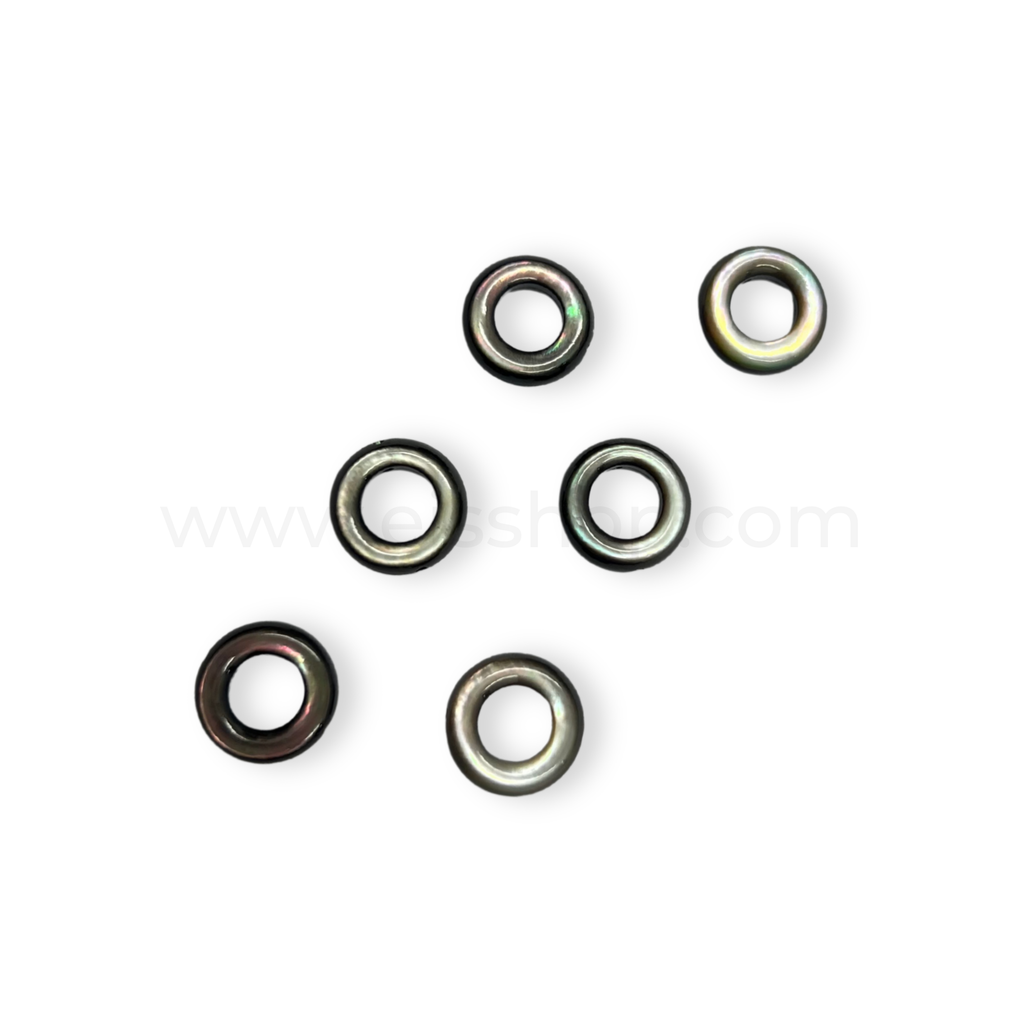 Puff Ring Black Shell 10mm with Hole
