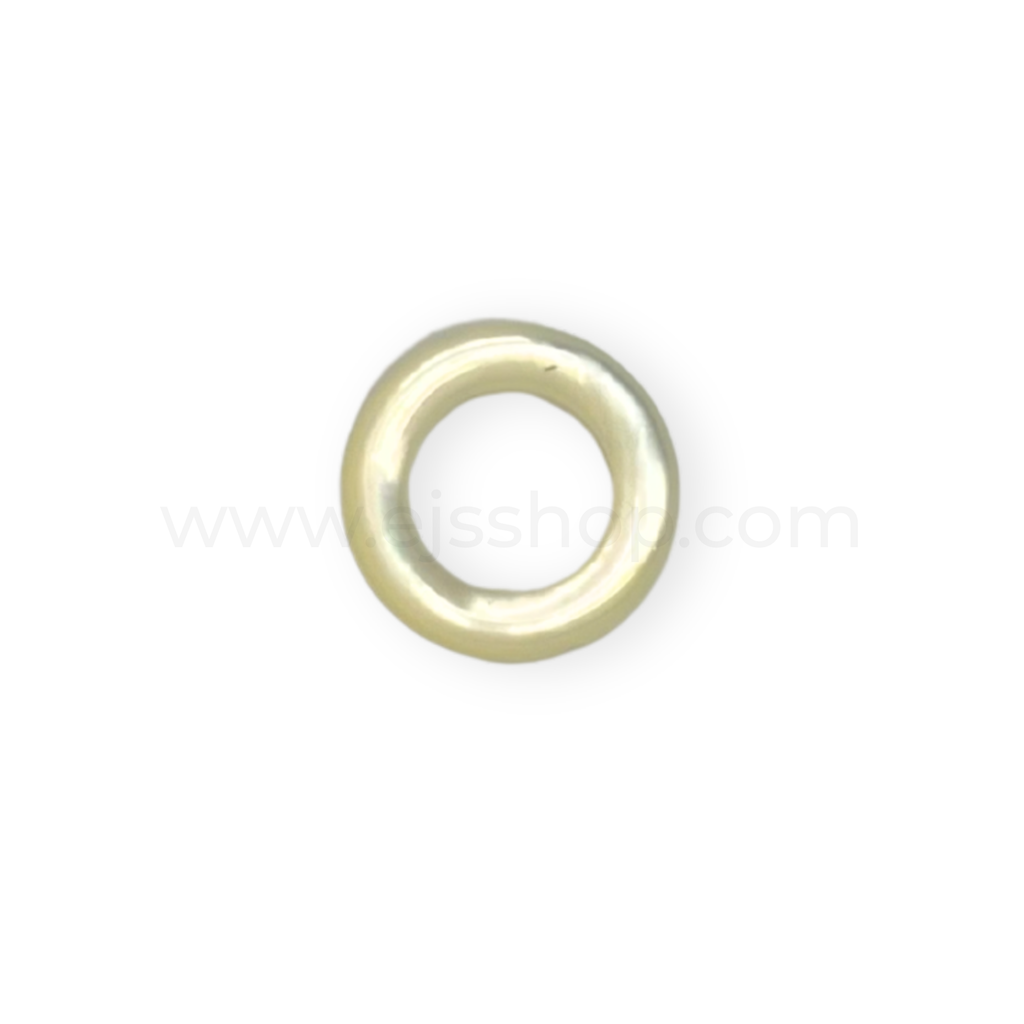 Puff Ring White Shell 12mm with Hole