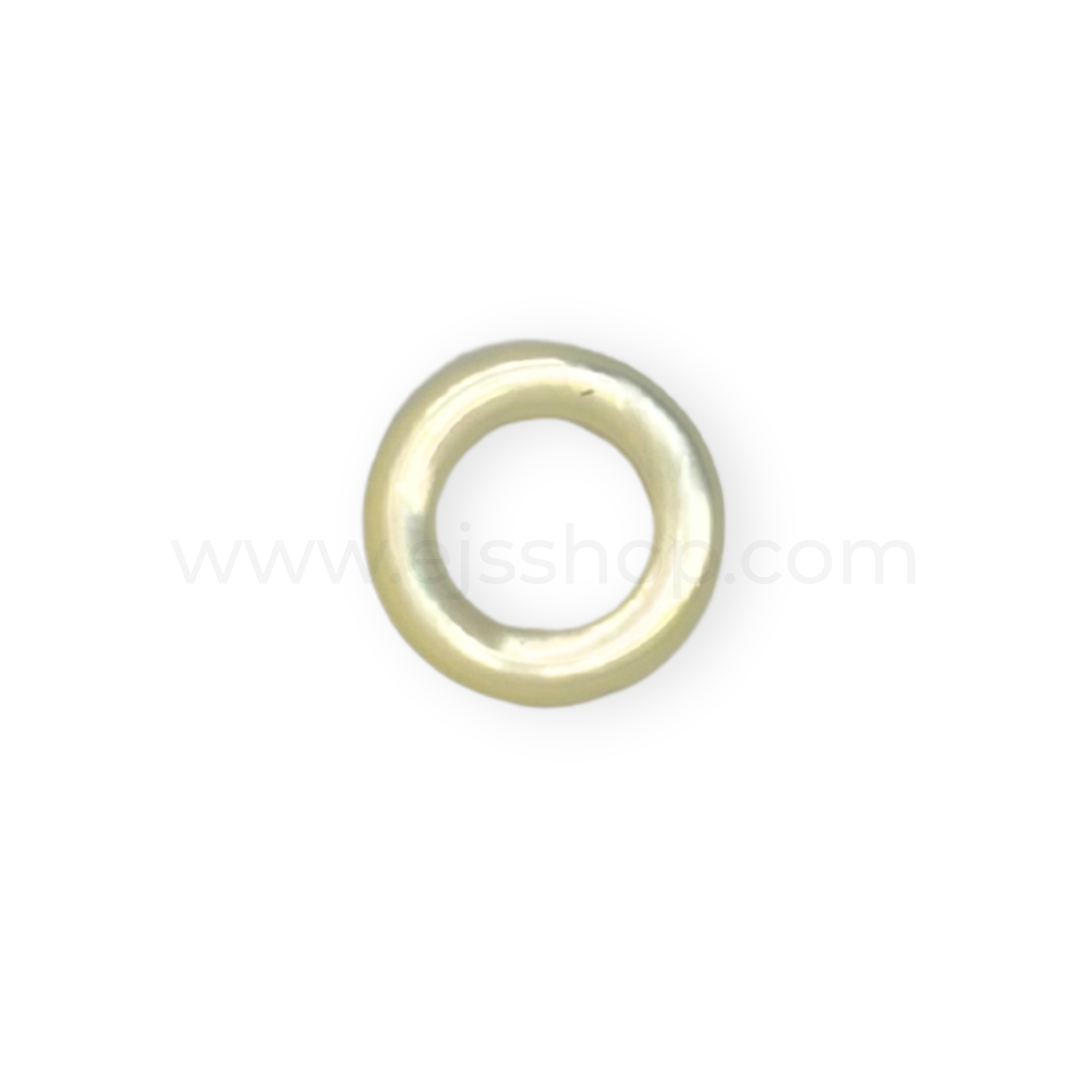 Puff Ring White Shell 12mm with Hole