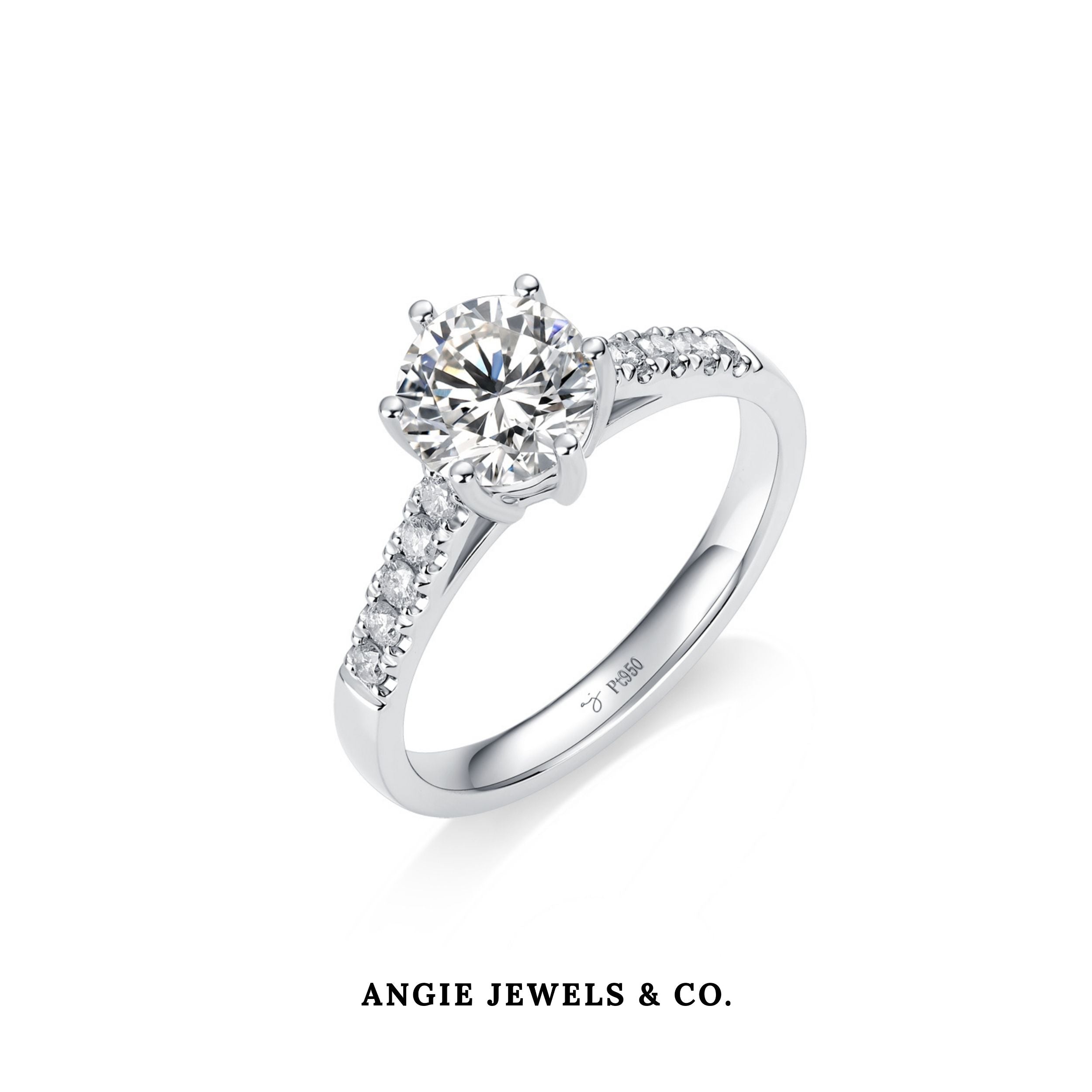 Round Diamond Pavé Solitaire Ring
