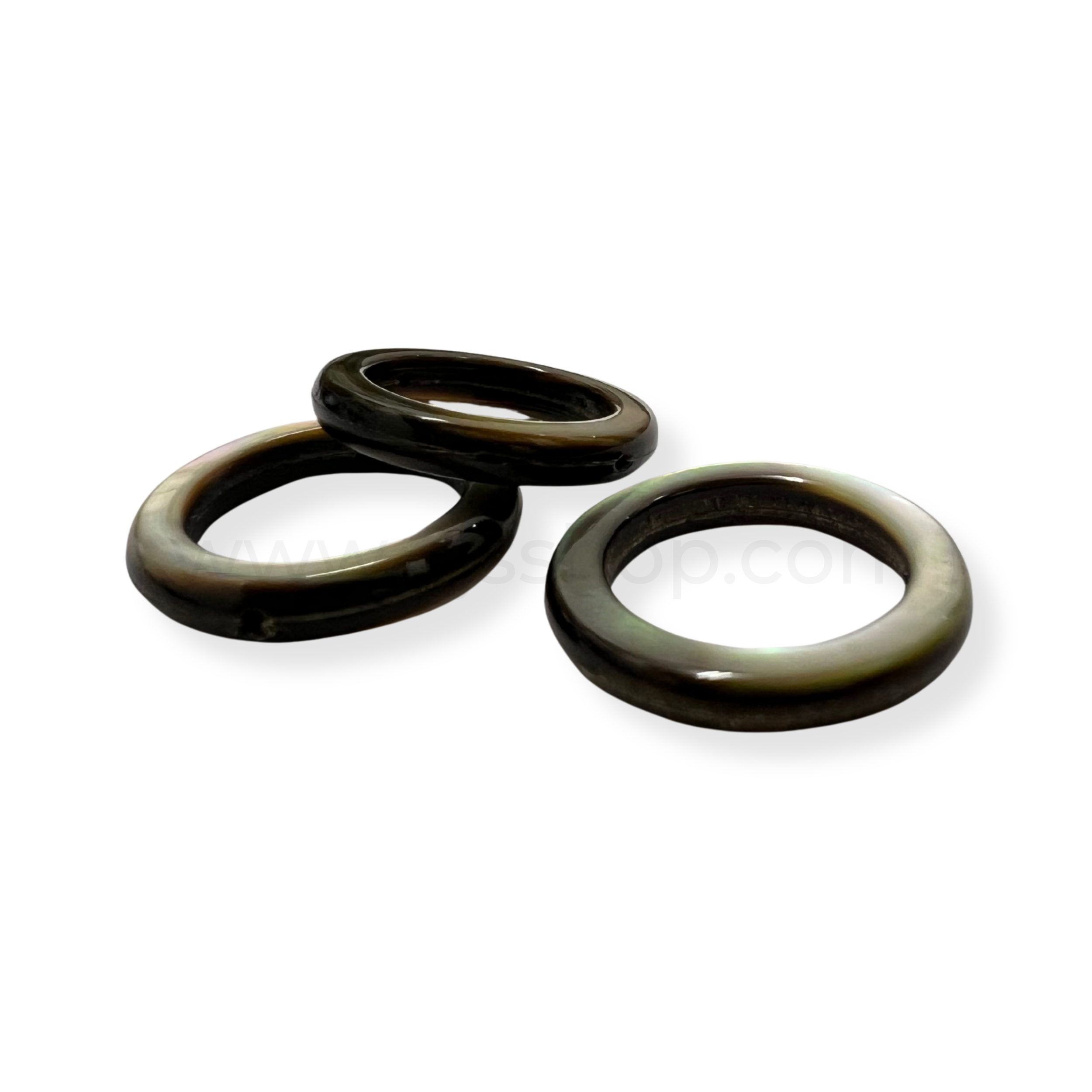 Puff Ring Black Shell 20mm with Hole