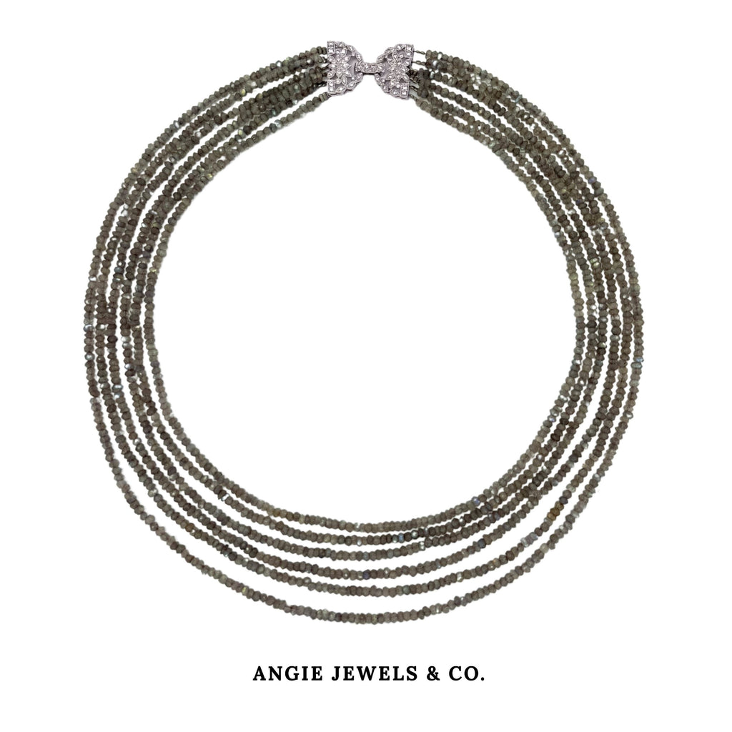 Strata 6 Layer Labradorite Necklace