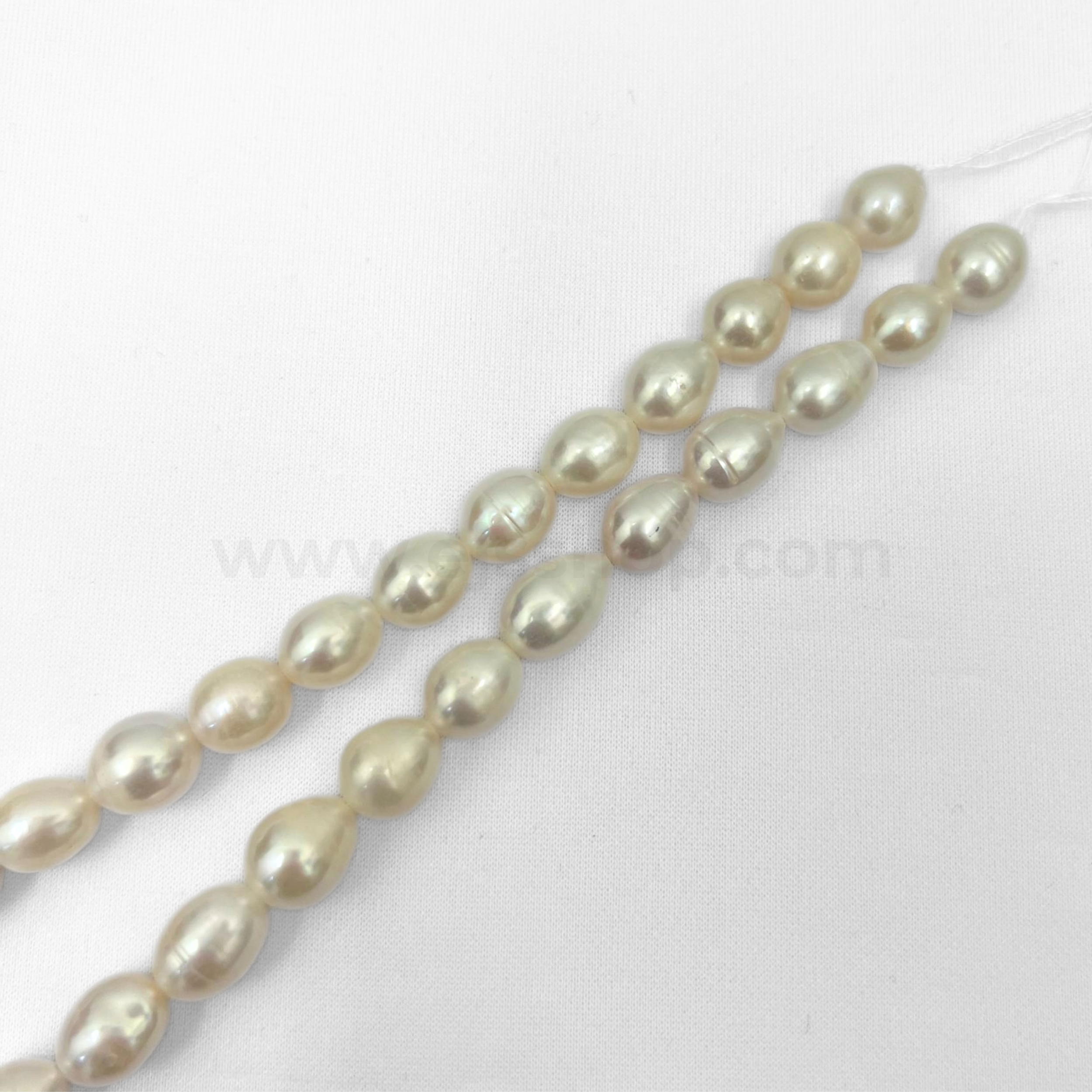 Rice White 10mm - 11mm Grade A Freshwater Pearl