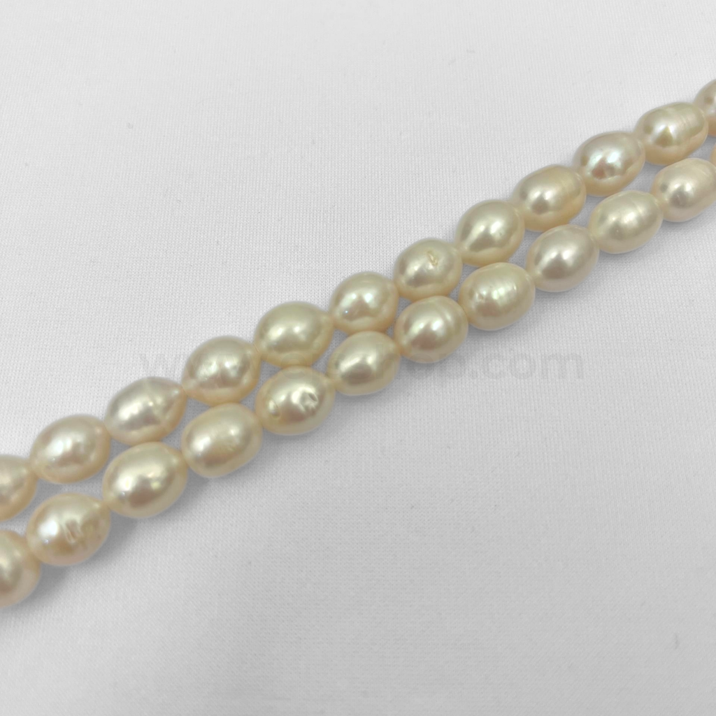 Rice White 10mm - 11mm Grade A Freshwater Pearl
