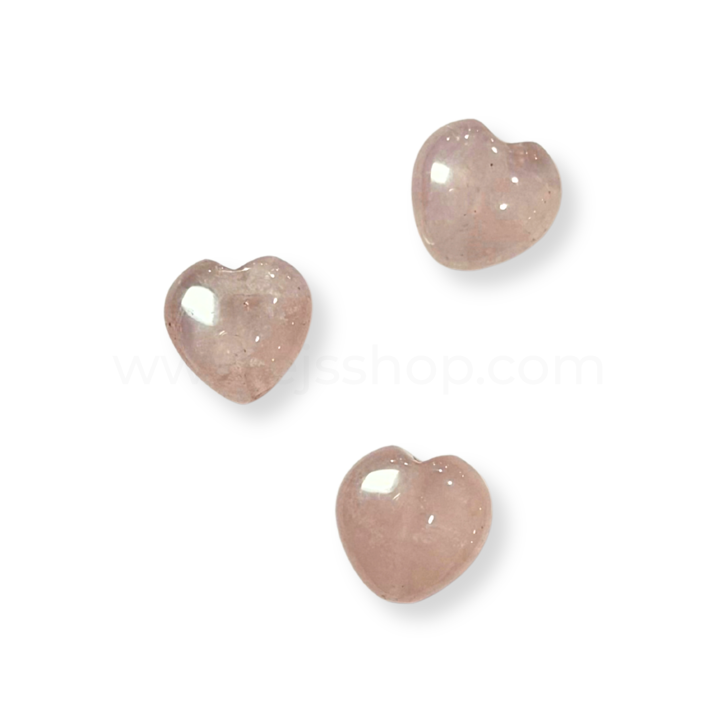 3D Heart Rose Quartz 10mm