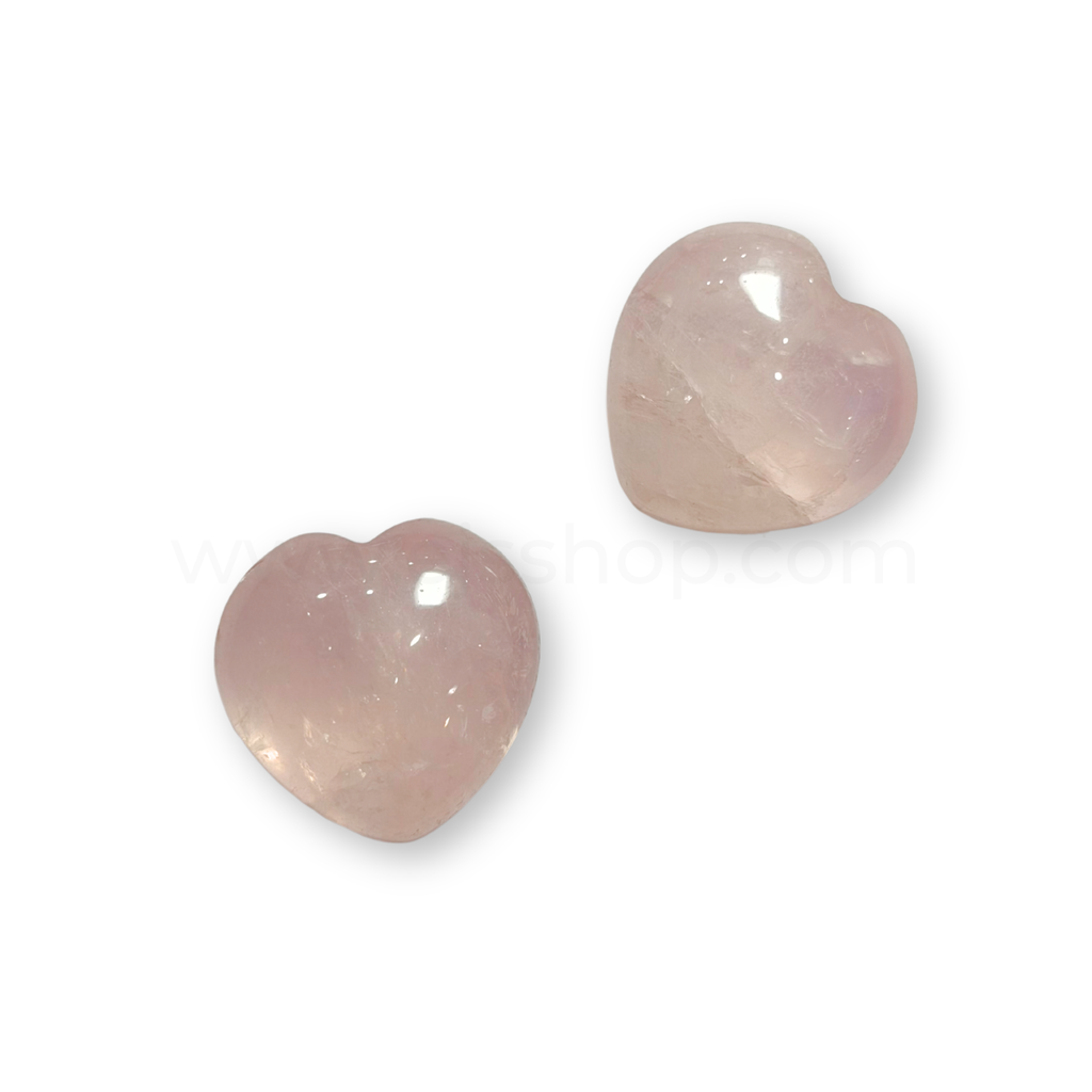 3D Heart Rose Quartz 25mm