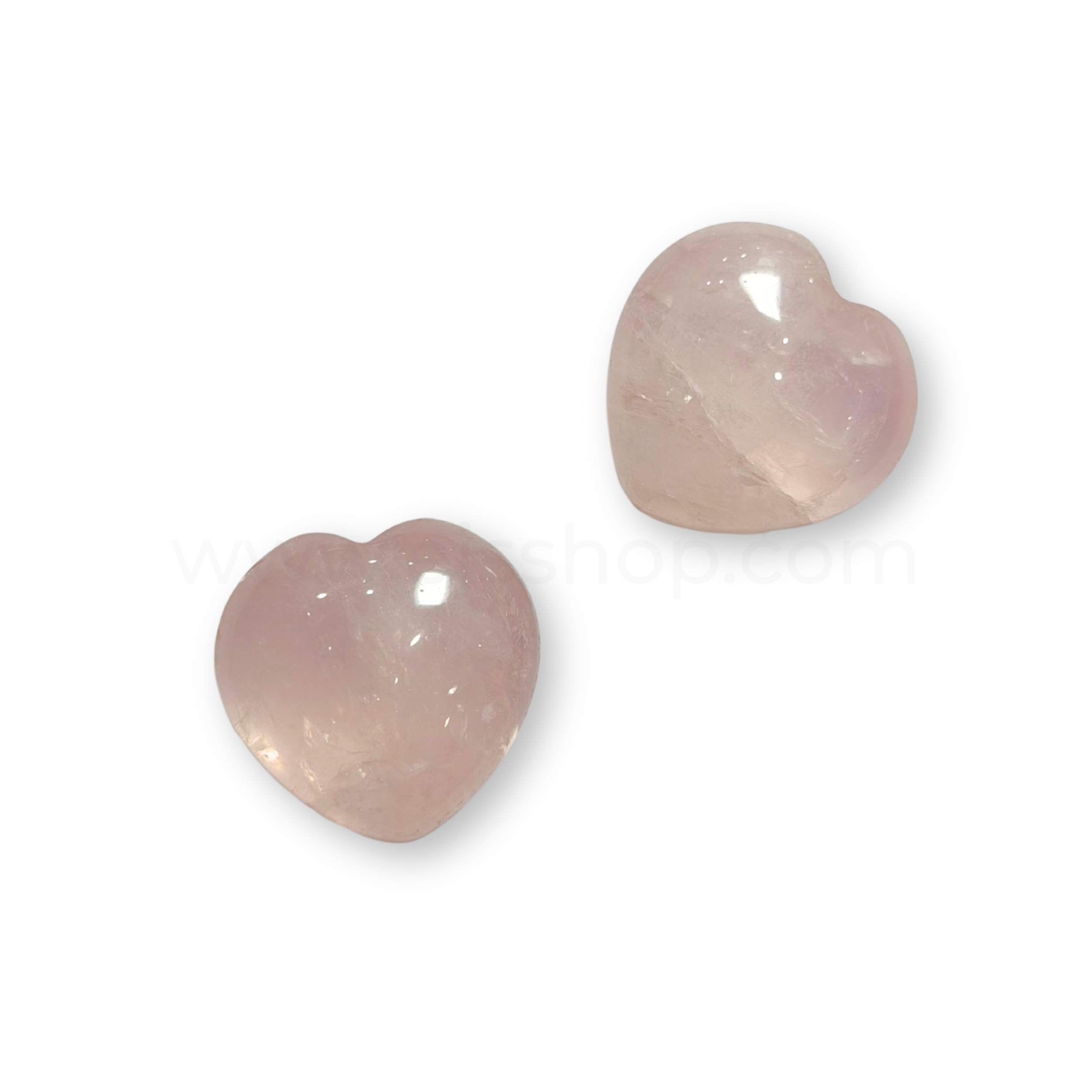 3D Heart Rose Quartz 25mm