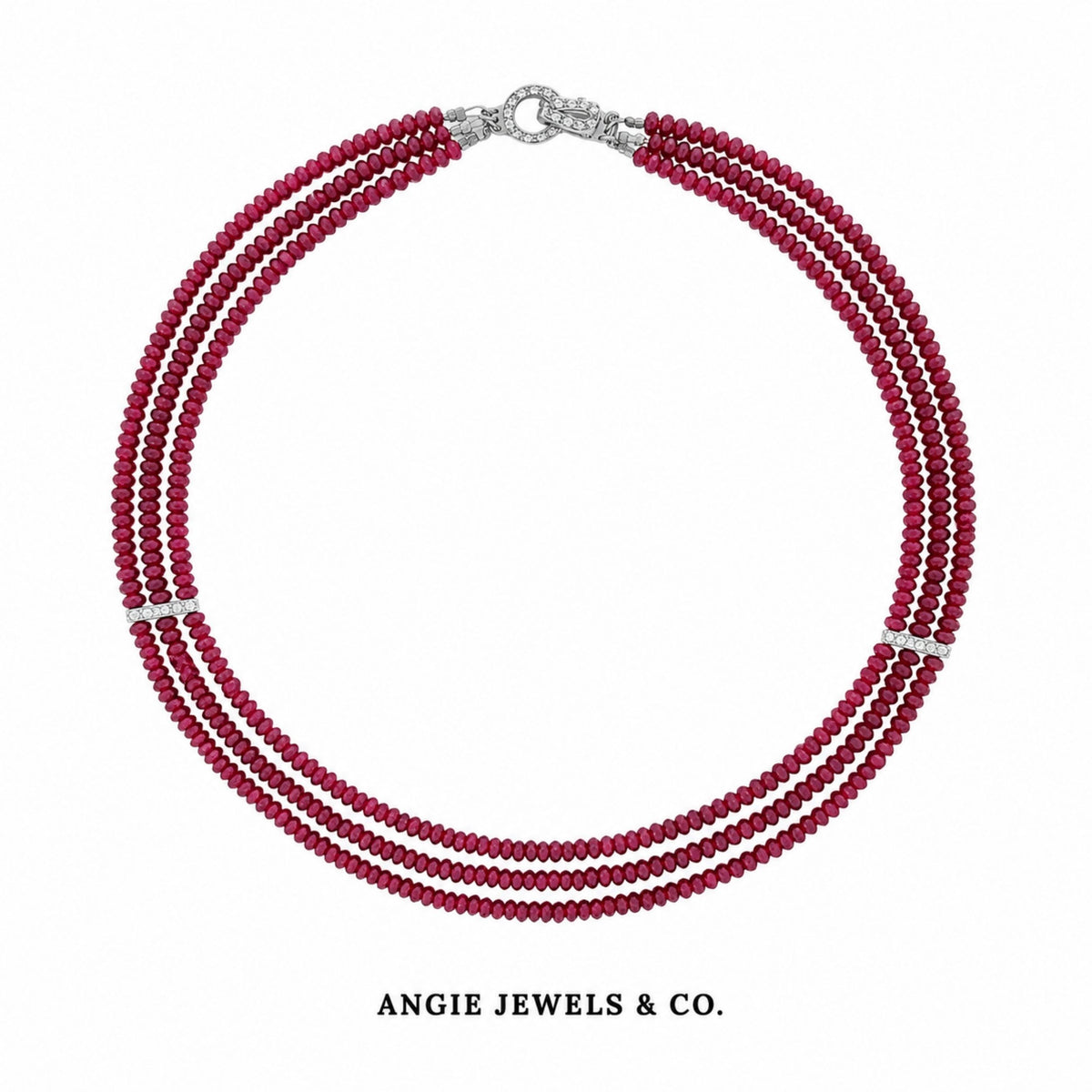 Ruby Multi-Strand Statement Necklace