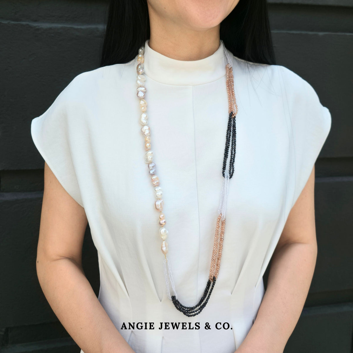Leviette Baroque Freshwater Pearl Long Necklace