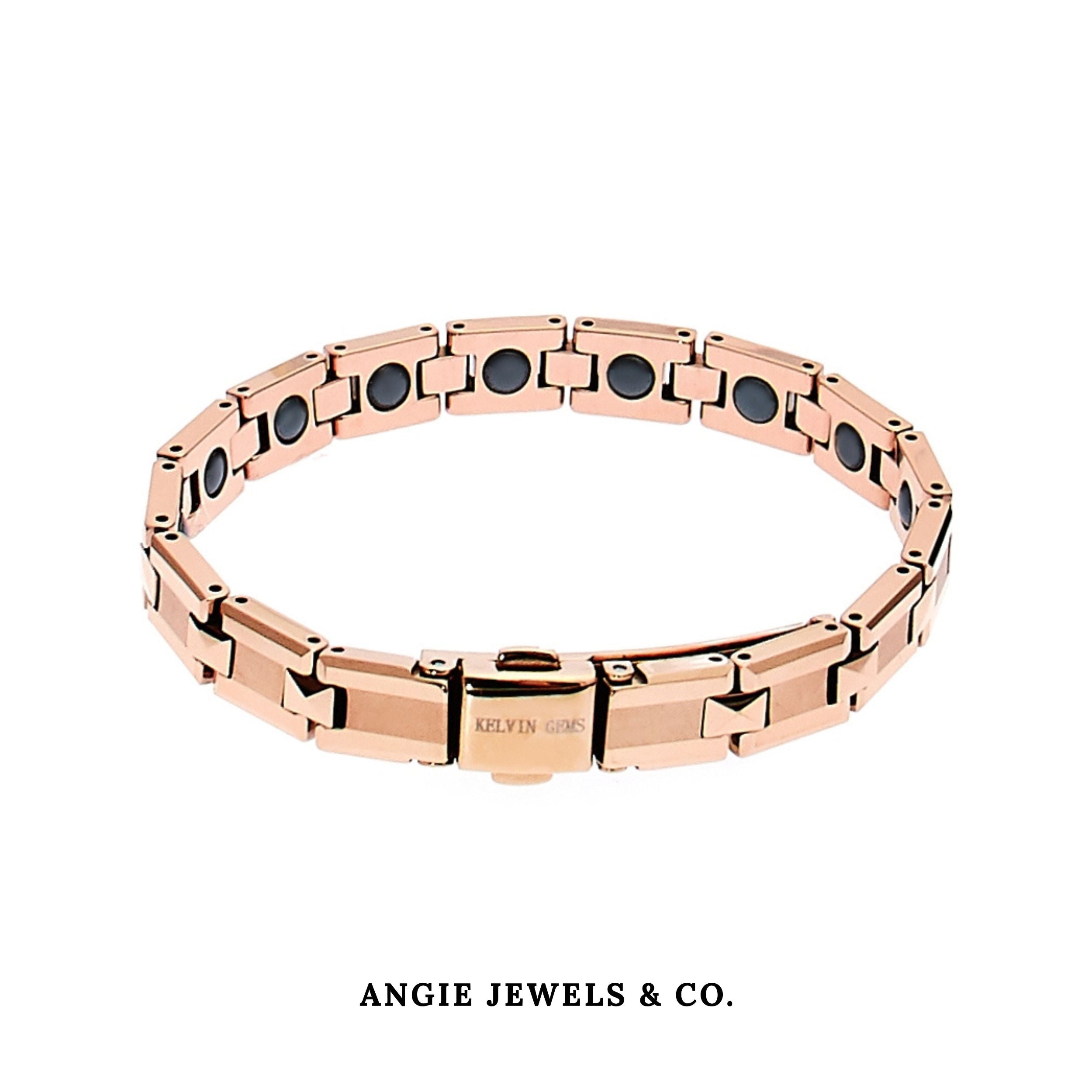 Rose Gold Tungsten Urban Link Bracelet