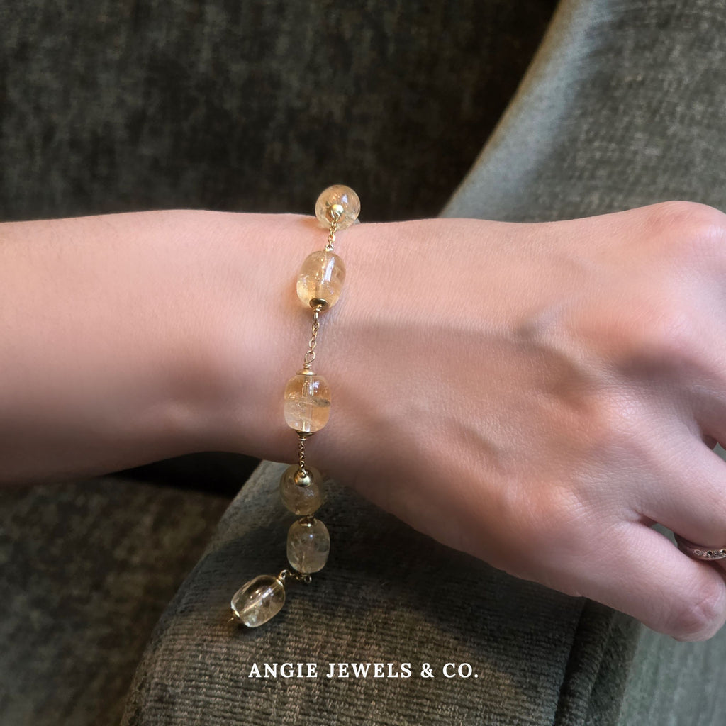 Drum Citrine Bracelet