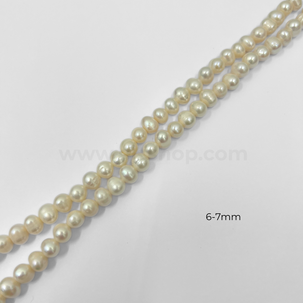 White Round Freshwater Pearl