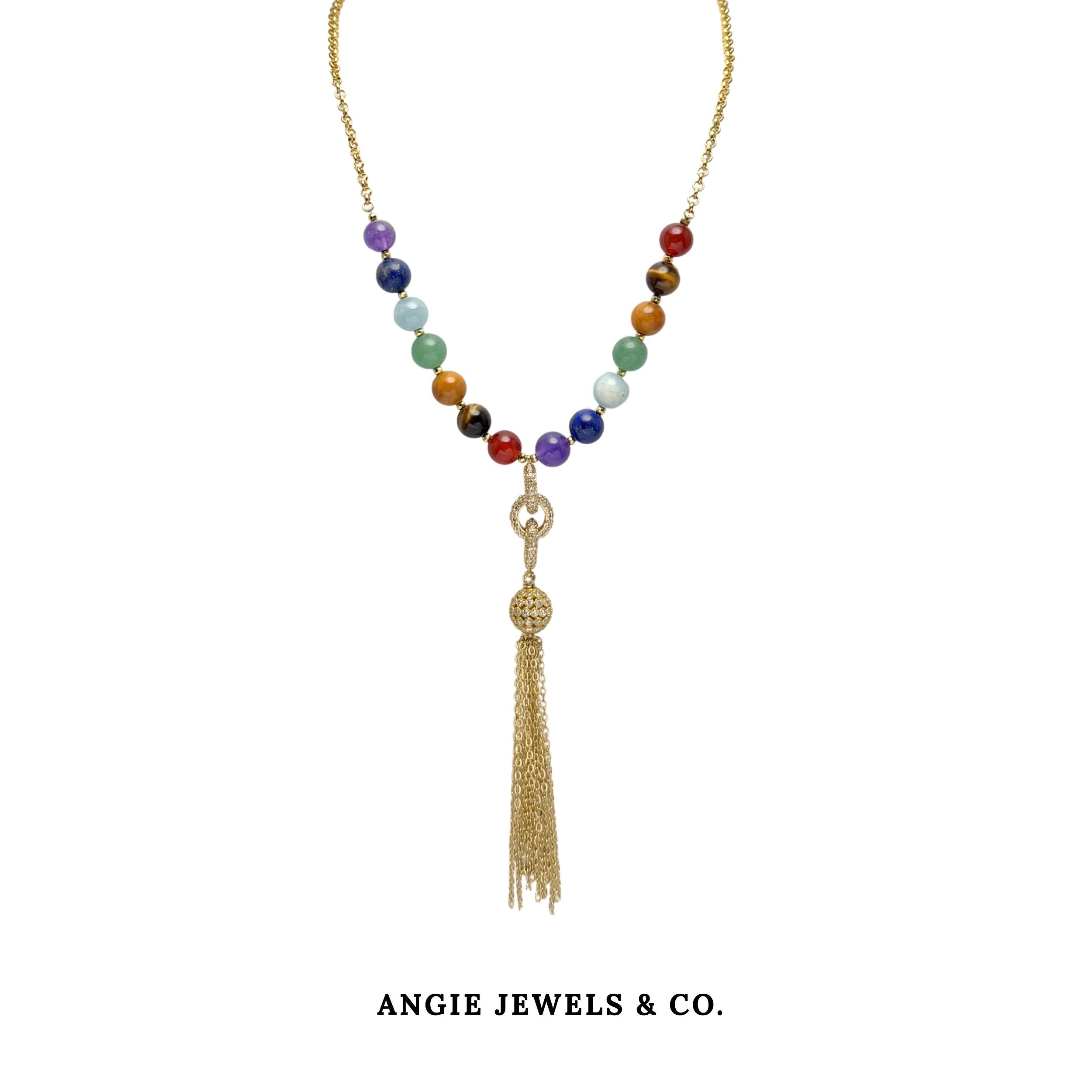 7 Chakra Tassel Necklace