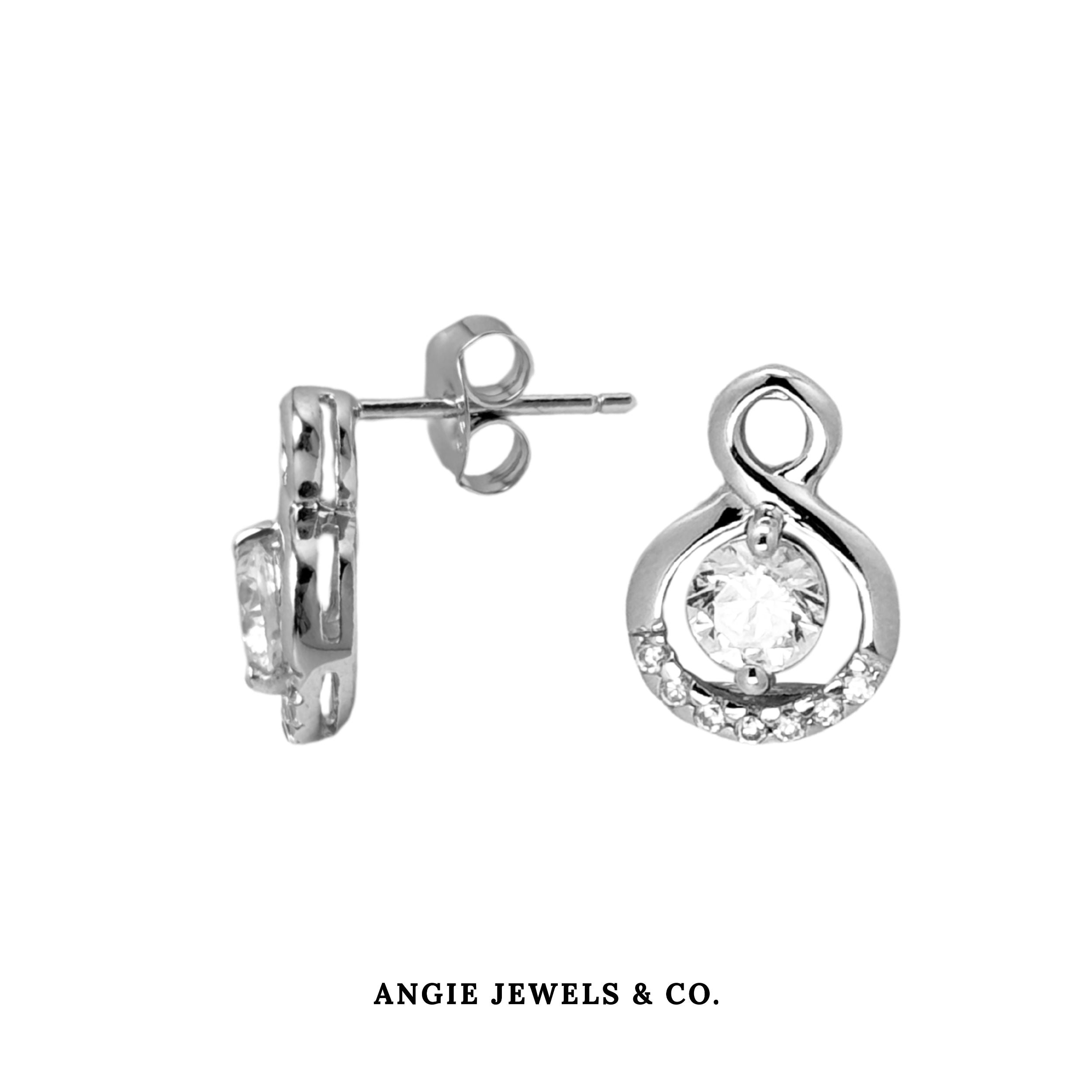 8-finitity diamond earrings