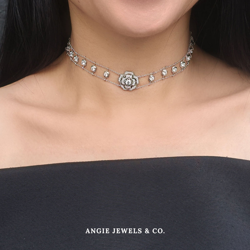 S925 Camelia Choker