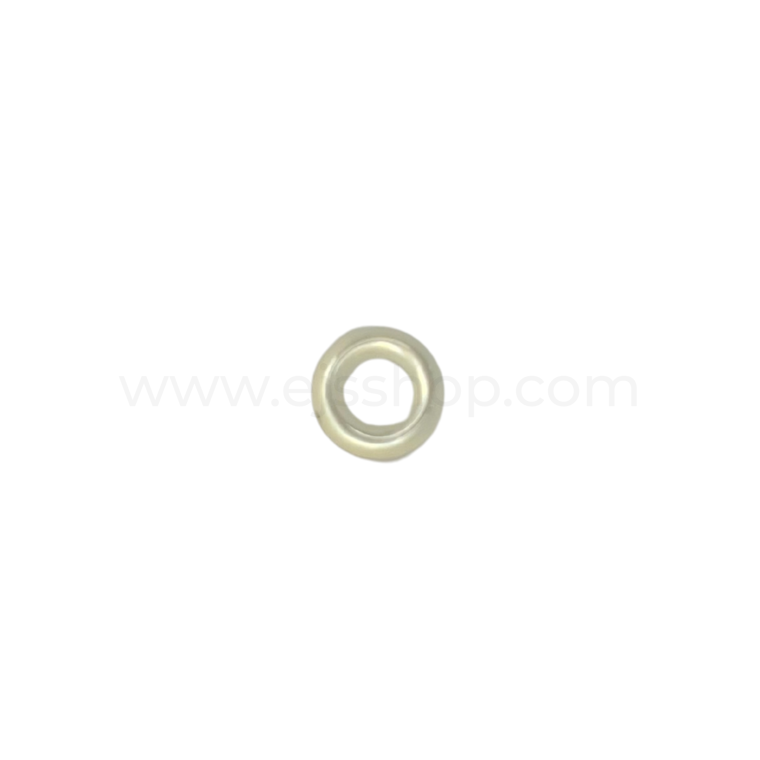 Puff Ring White Shell 8mm with Hole