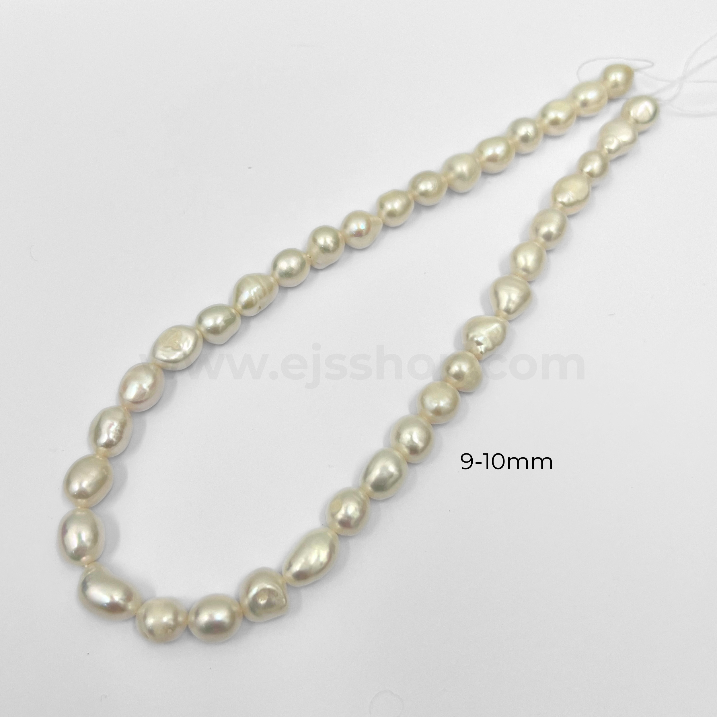 White Rice Flat Freshwater Pearl (Flat Baroque)