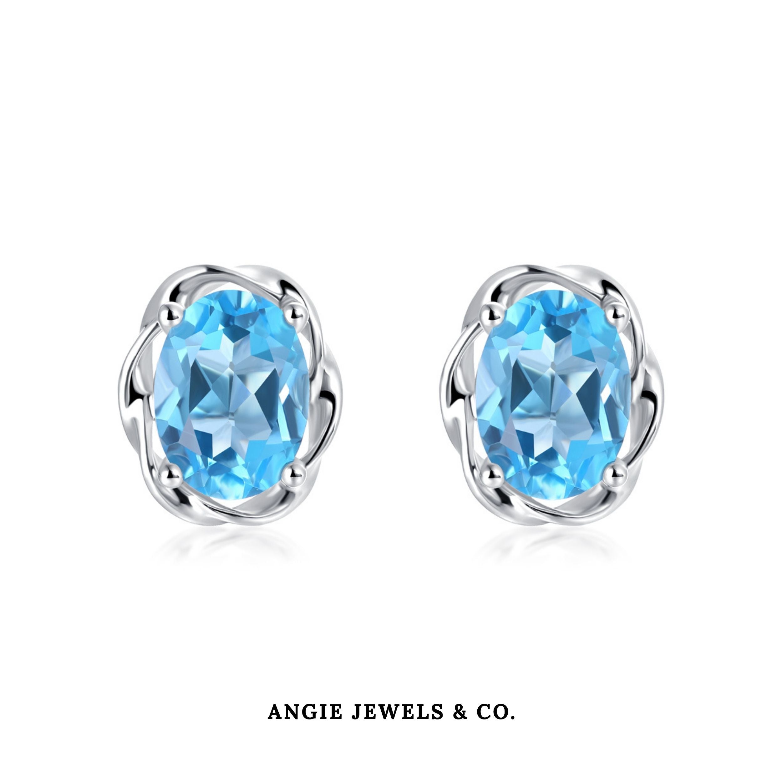Aqua Éclat Topaz Earrings