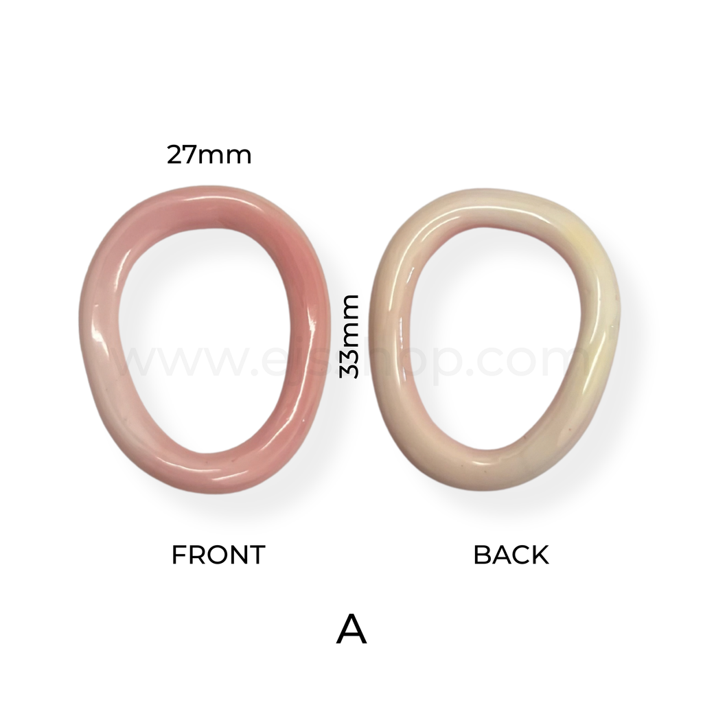 Puff Ring Swirly Oval Shape Conch Shell without hole 25mm-35mm