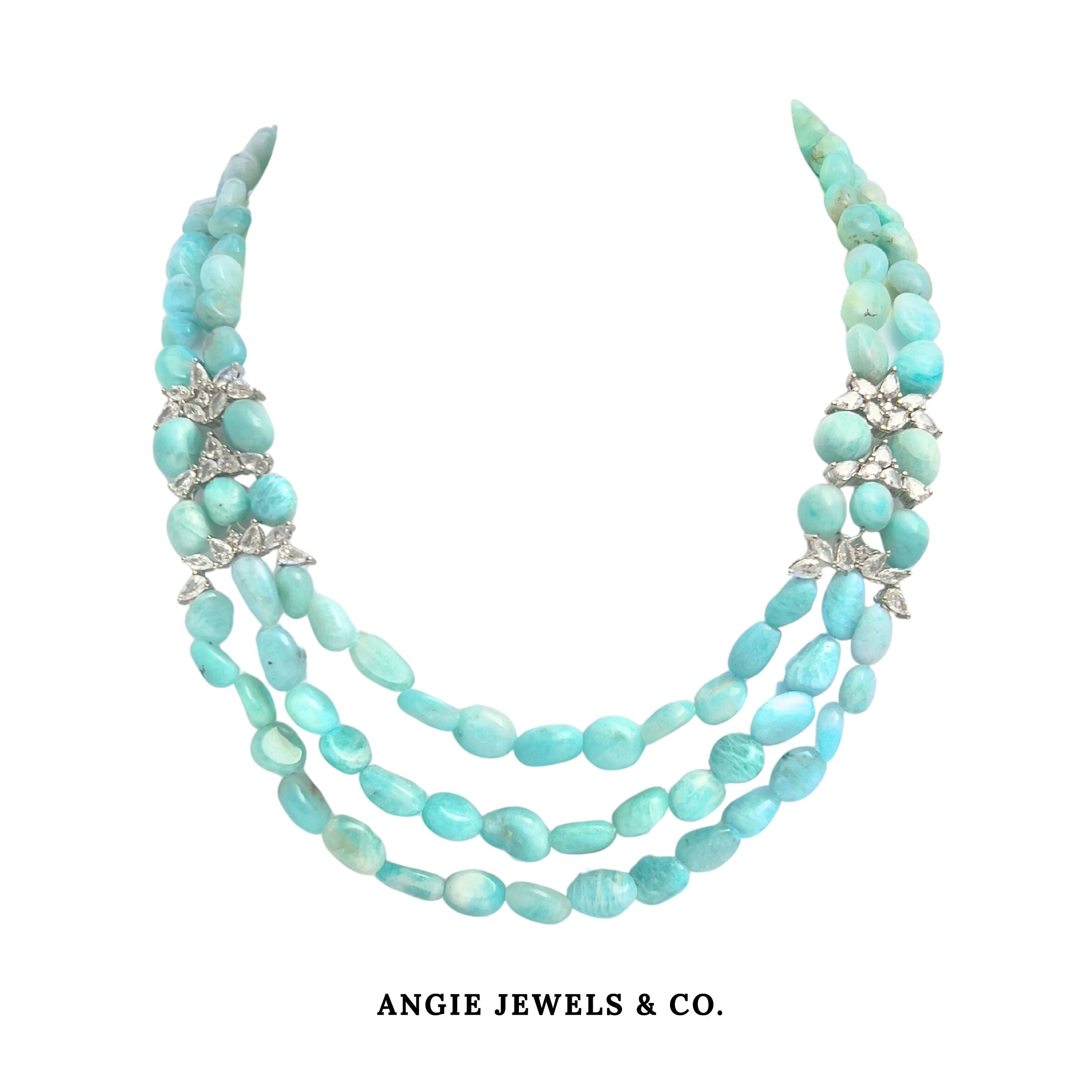 Swan Amazonite Necklace