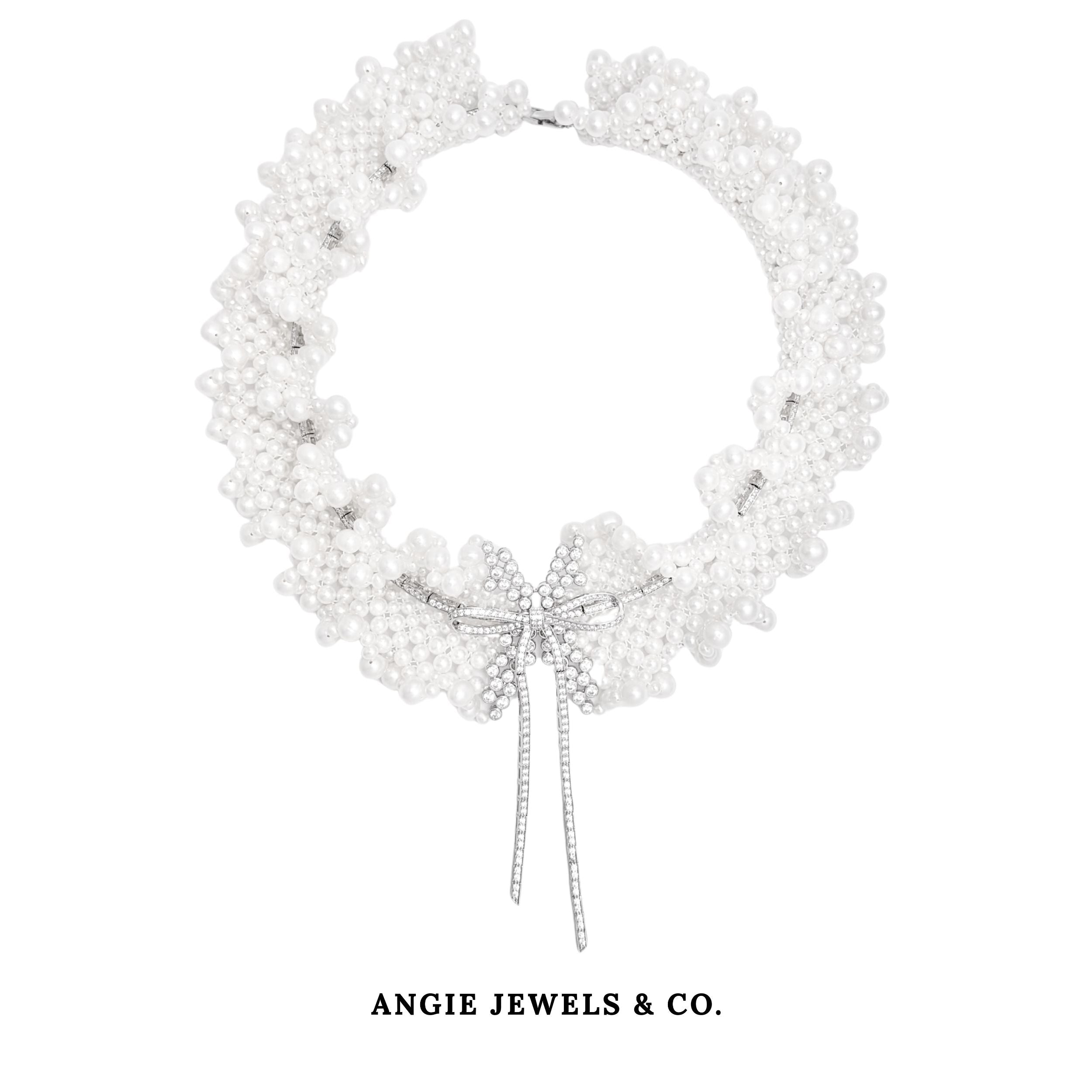 Pearl Necklace in Sterling Silver