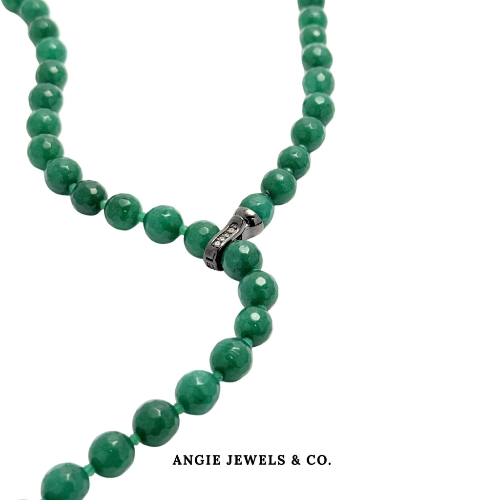 Multiway Necklace Green Agate