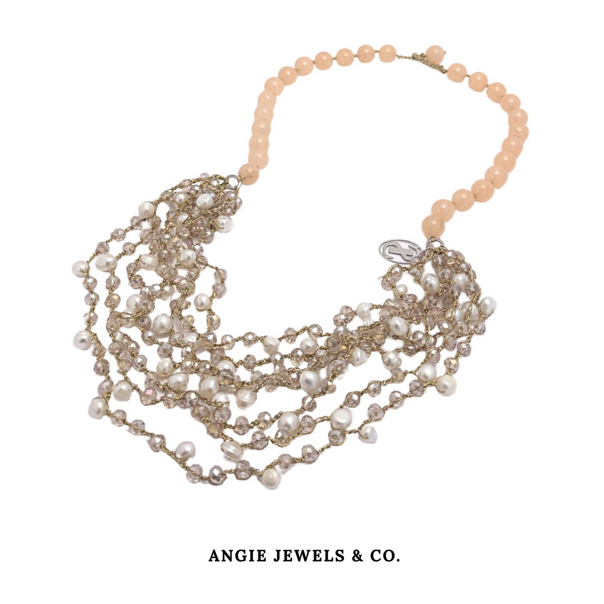 Golden Cascade Multi-Layer Necklace