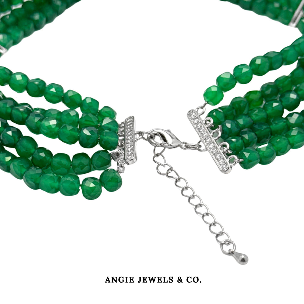 Timber Green Agate Necklace