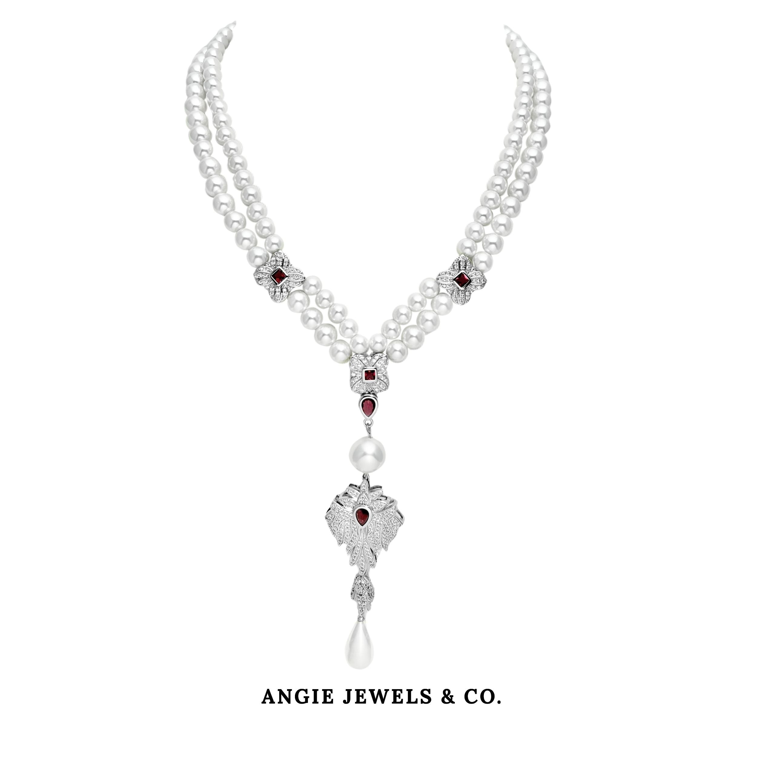 Vintage Shell Pearl Neclace
