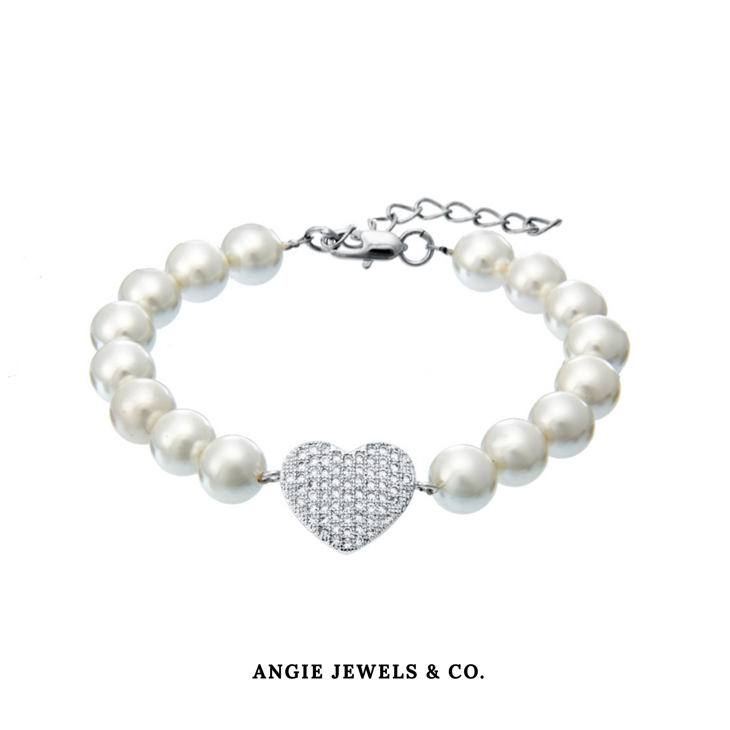 Adore White Swarovski Pearl Bracelet