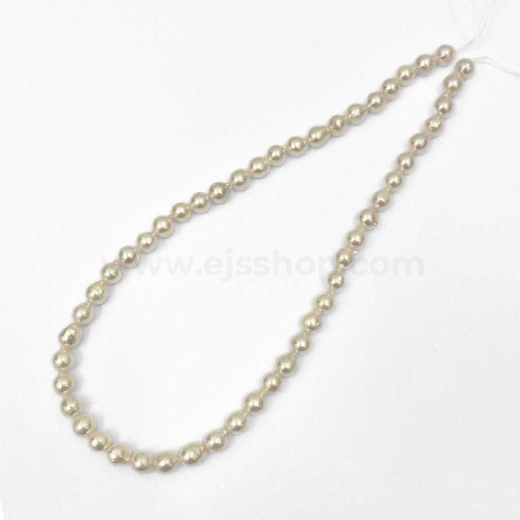 Baroque White 7mm - 8.5mm Akoya Pearls Grade AA