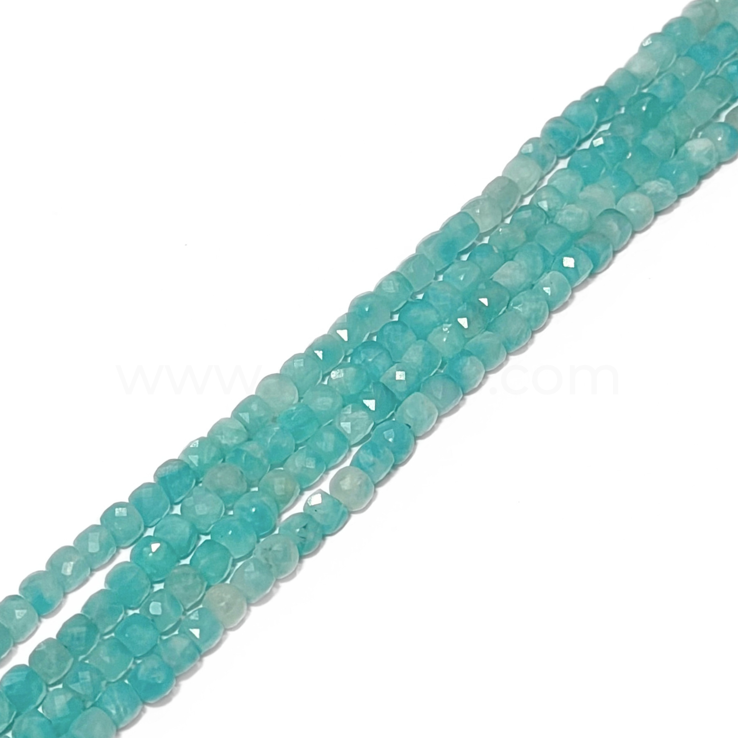 Cube Amazonite 4mmx4mm