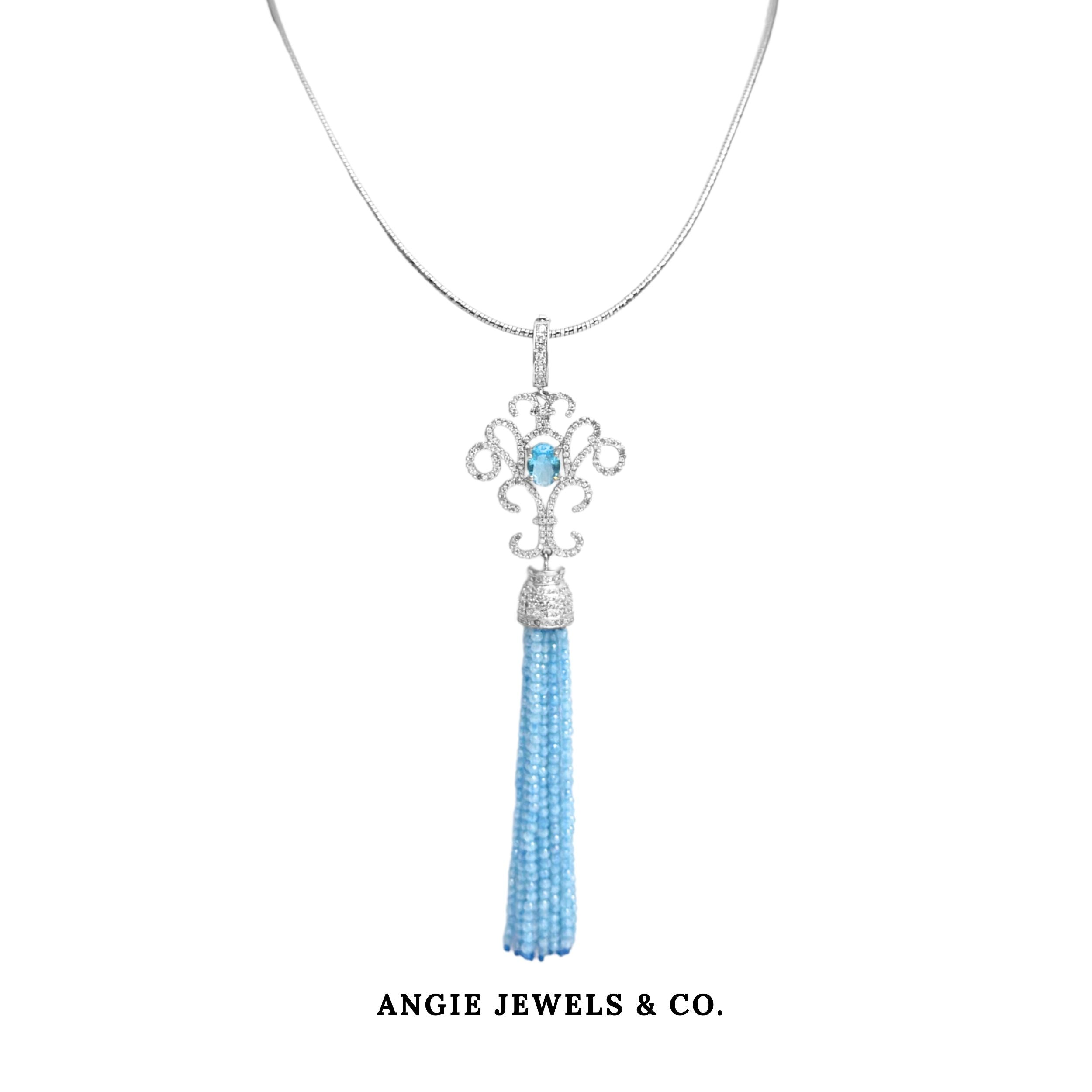 Azzurra Tassel Pendant Necklace