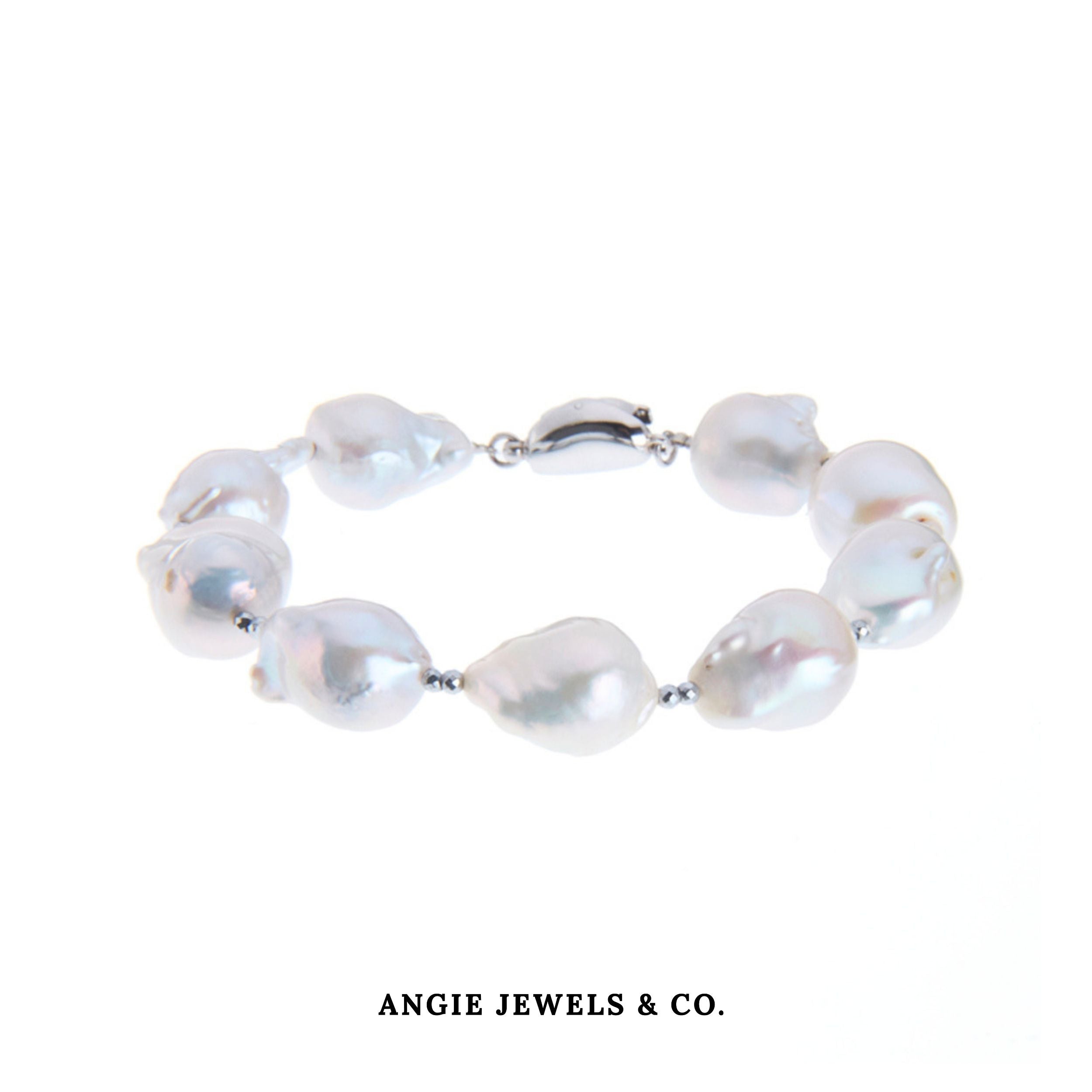 Baroque Pearl Bracelet with Sterling Silver
