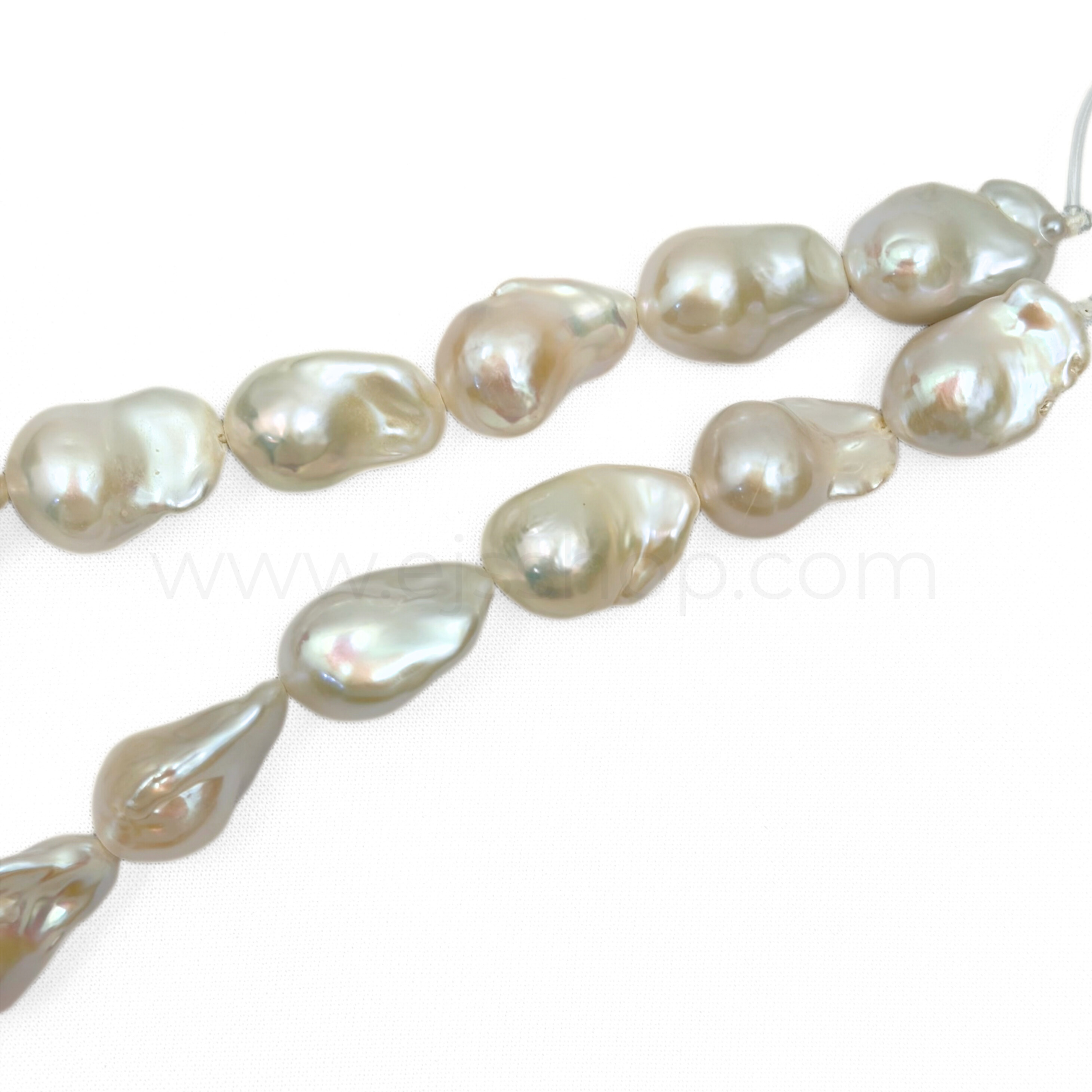 Baroque White 14mm Grade AA Freshwater Pearls