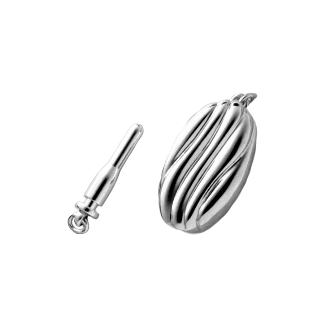 Bean Push In Clasps in Sterling Silver 925