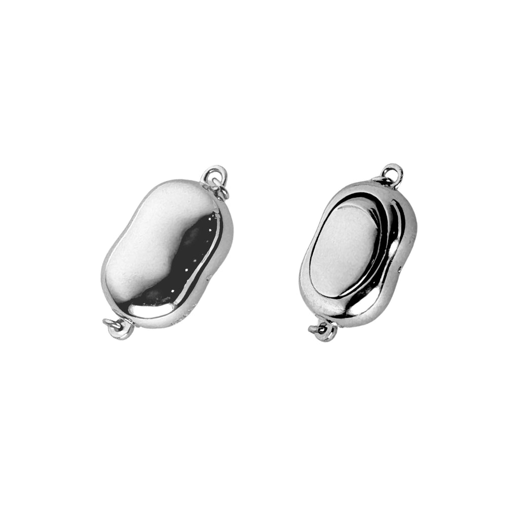 Bean Push In Clasps in Sterling Silver 925