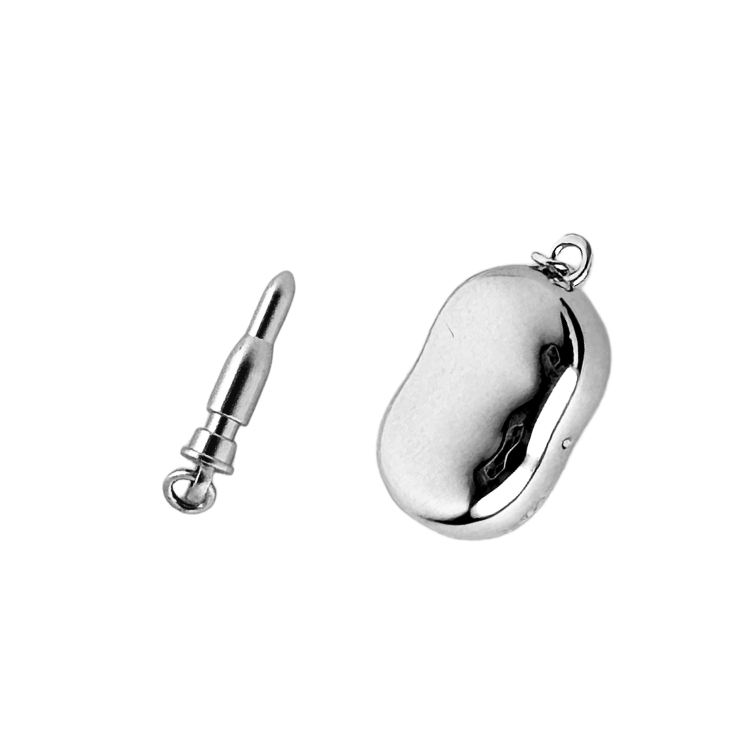 Bean Push In Clasps in Sterling Silver 925