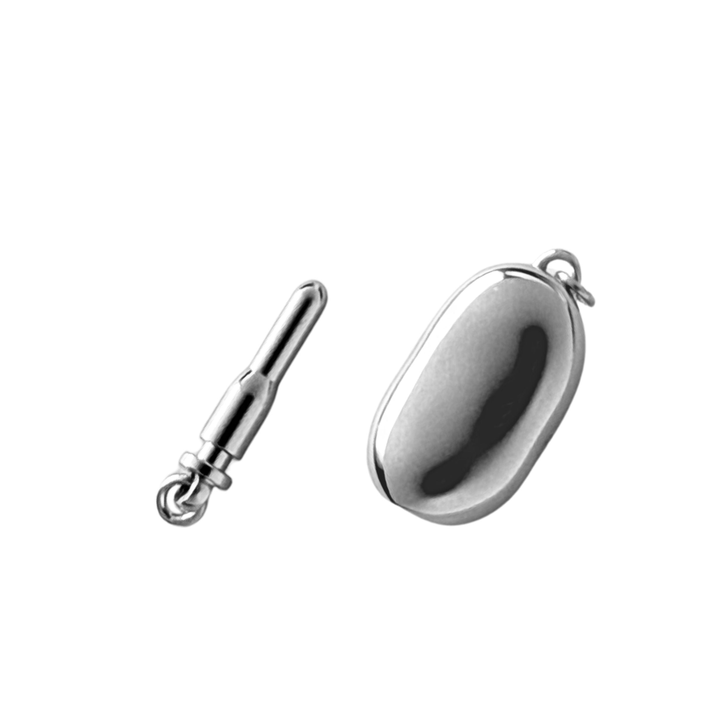 Bean Push In Clasps in Sterling Silver 925