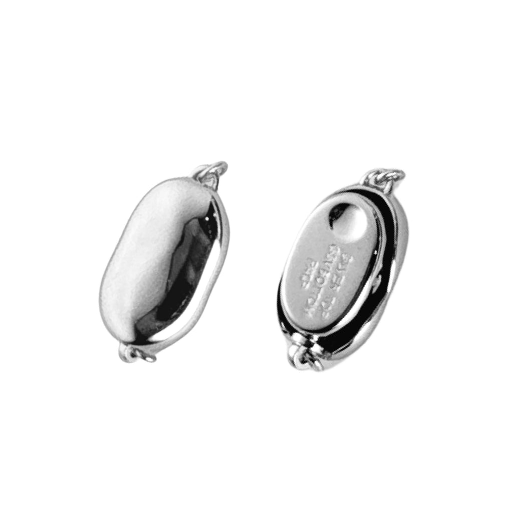Bean Push In Clasps in Sterling Silver 925