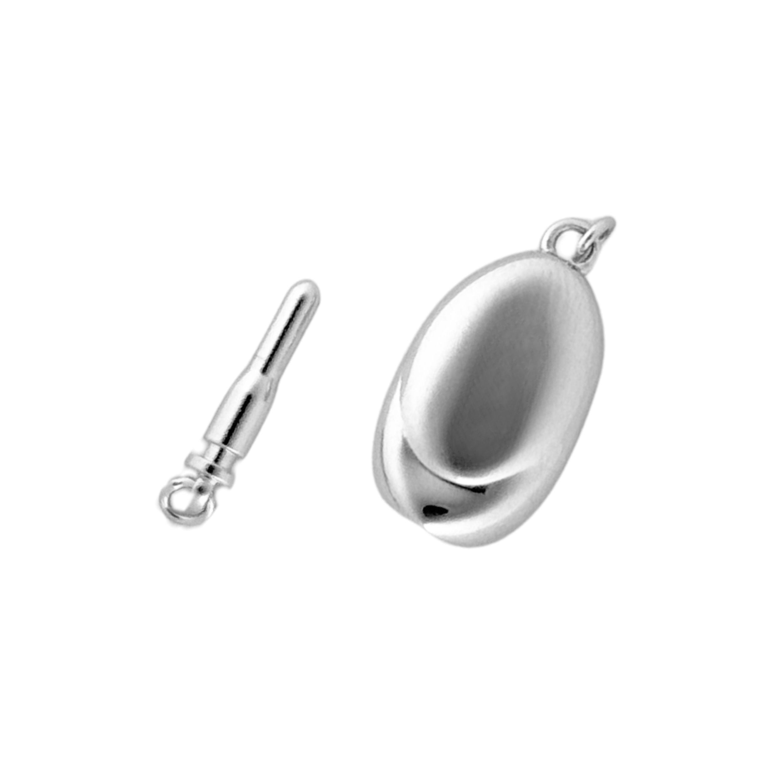 Bean Push In Clasps in Sterling Silver 925