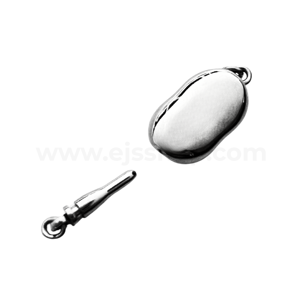 Bean Push In Clasps (Stainless Steel)