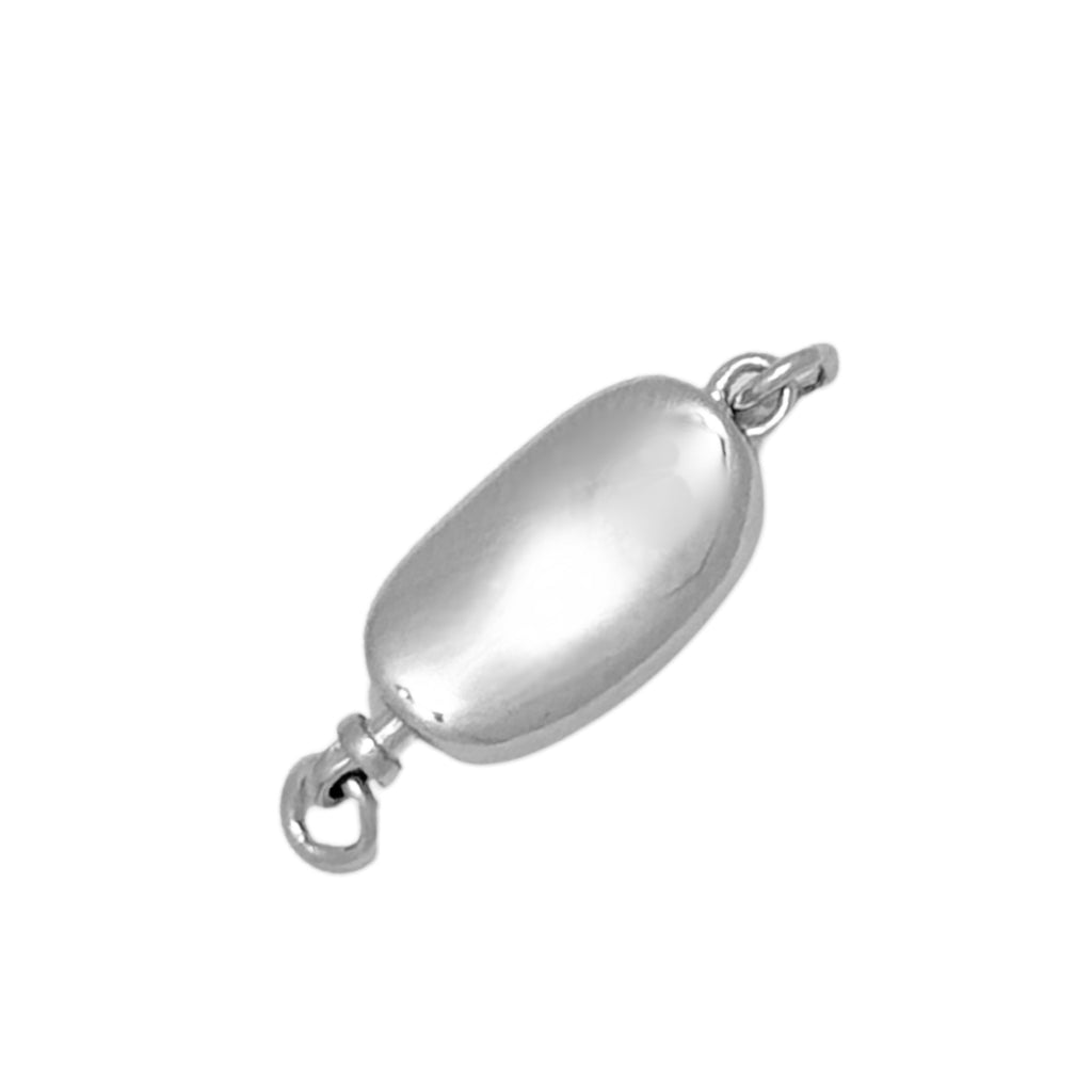 Bean Push in Clasp in Sterling Silver 925