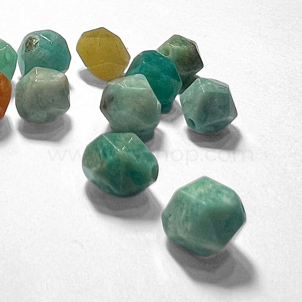 Bicone Amazonite 8mm Octogonal Shape Various Colour