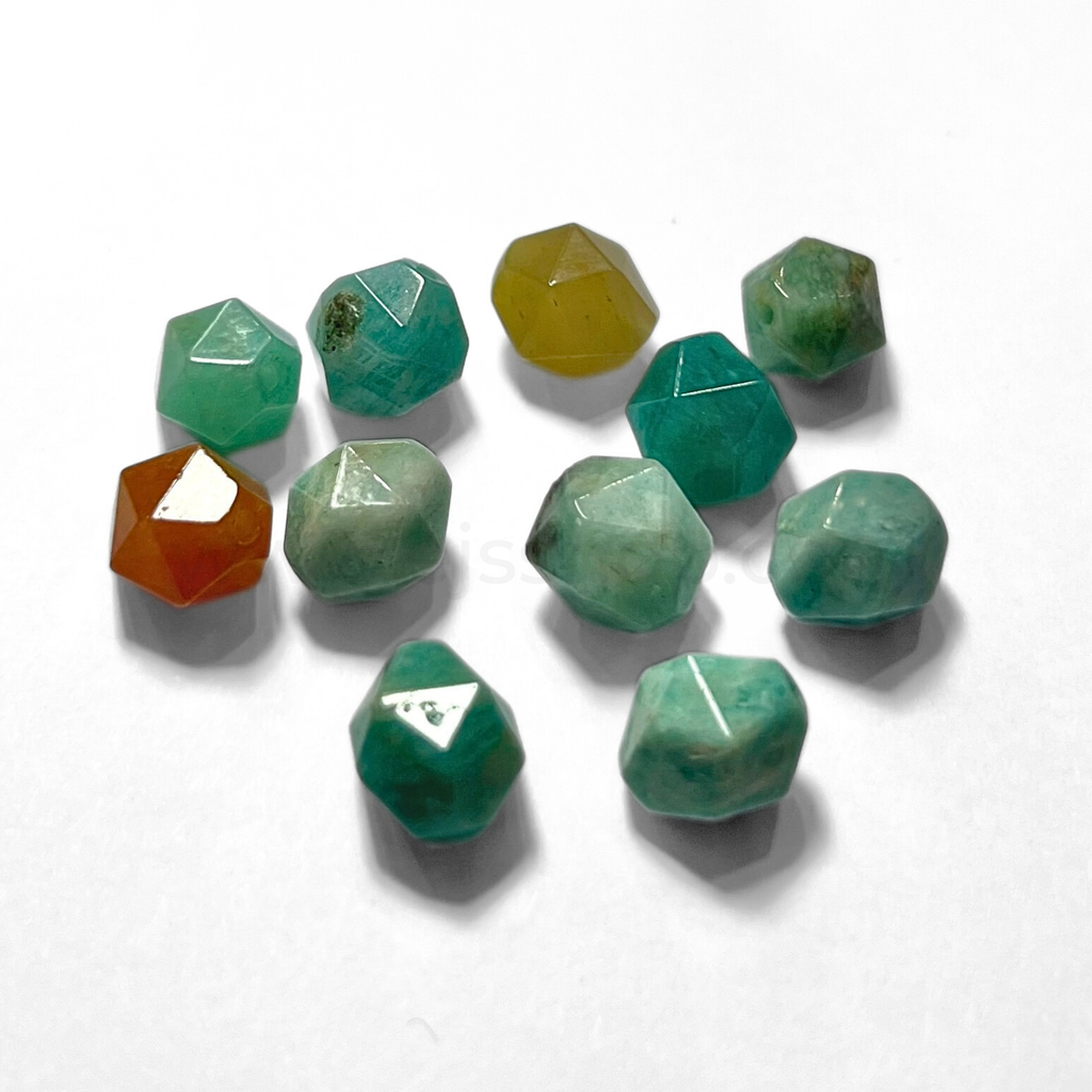 Bicone Amazonite 8mm Octogonal Shape Various Colour