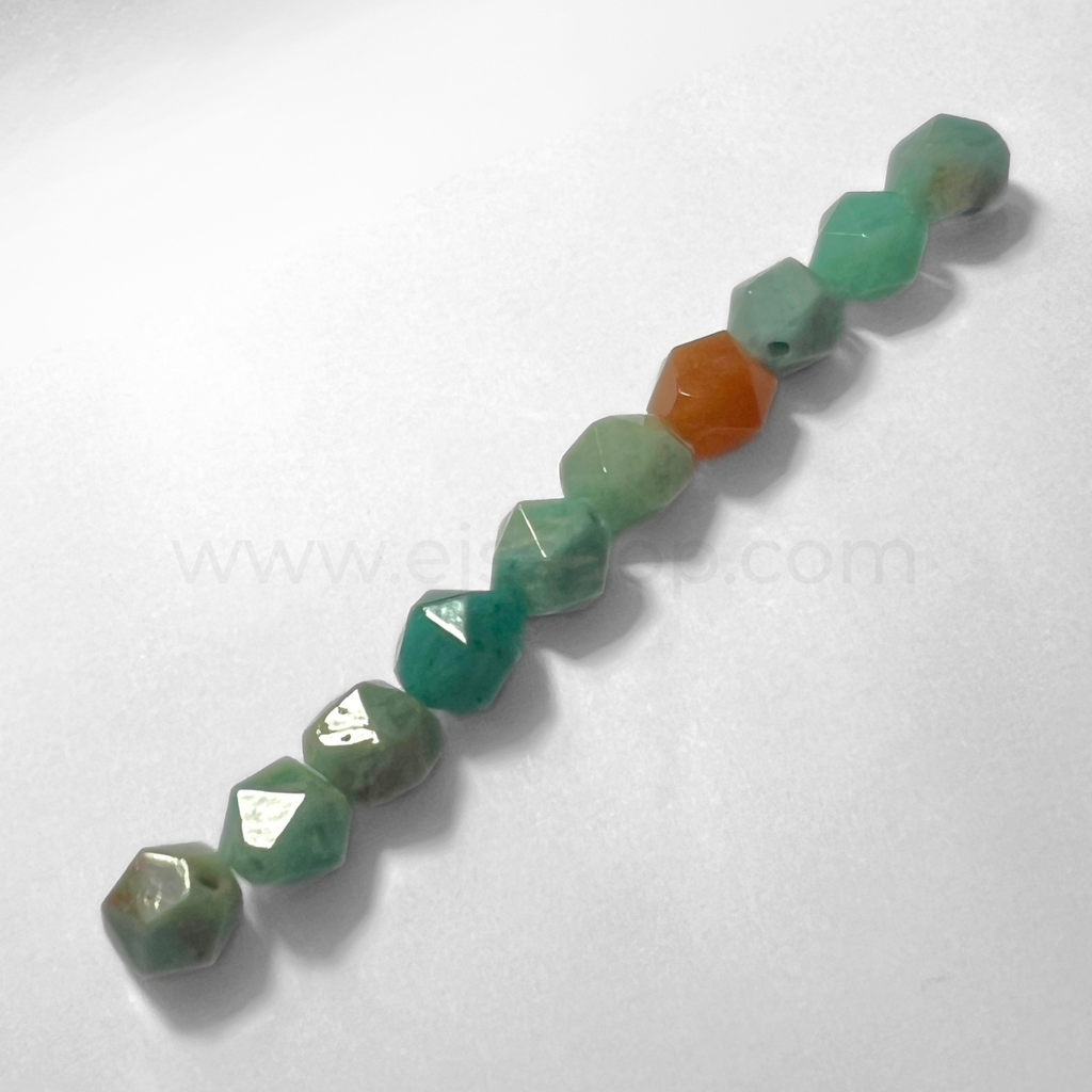 Bicone Amazonite 8mm Octogonal Shape Various Colour