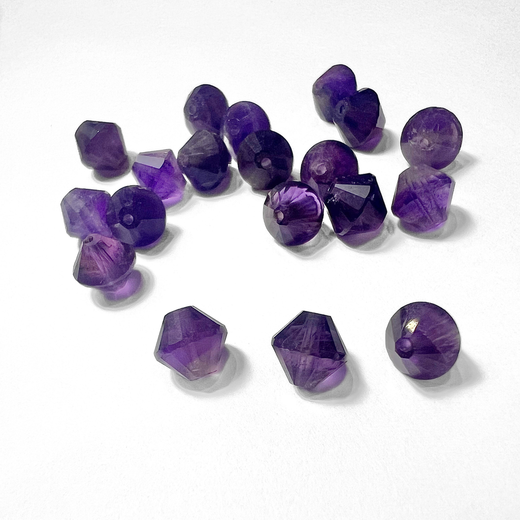 Bicone Amethyst 6mm