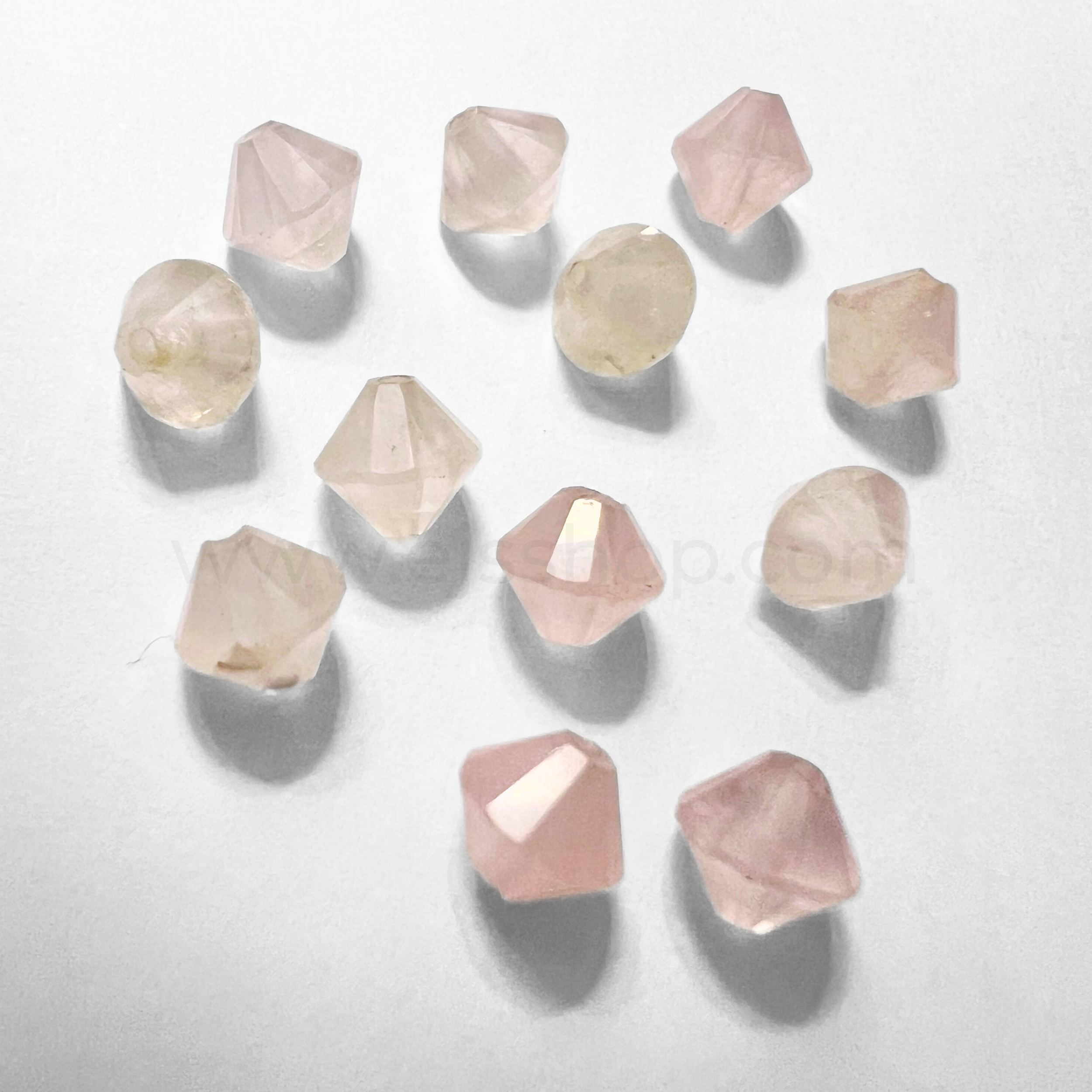Bicone Rose Quartz 6mm