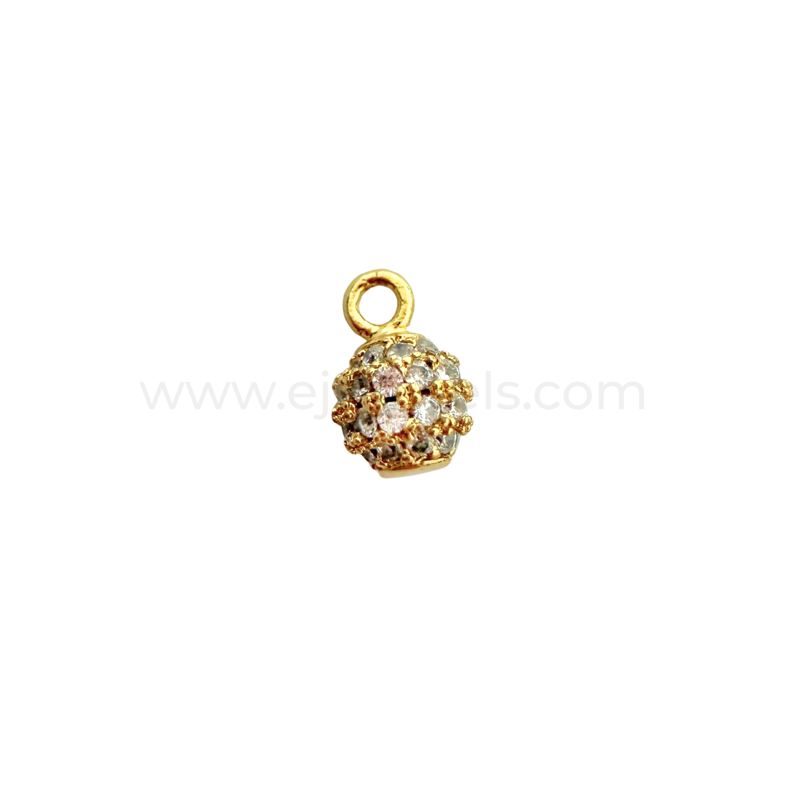 Bling Ball Charm Gold 5mm