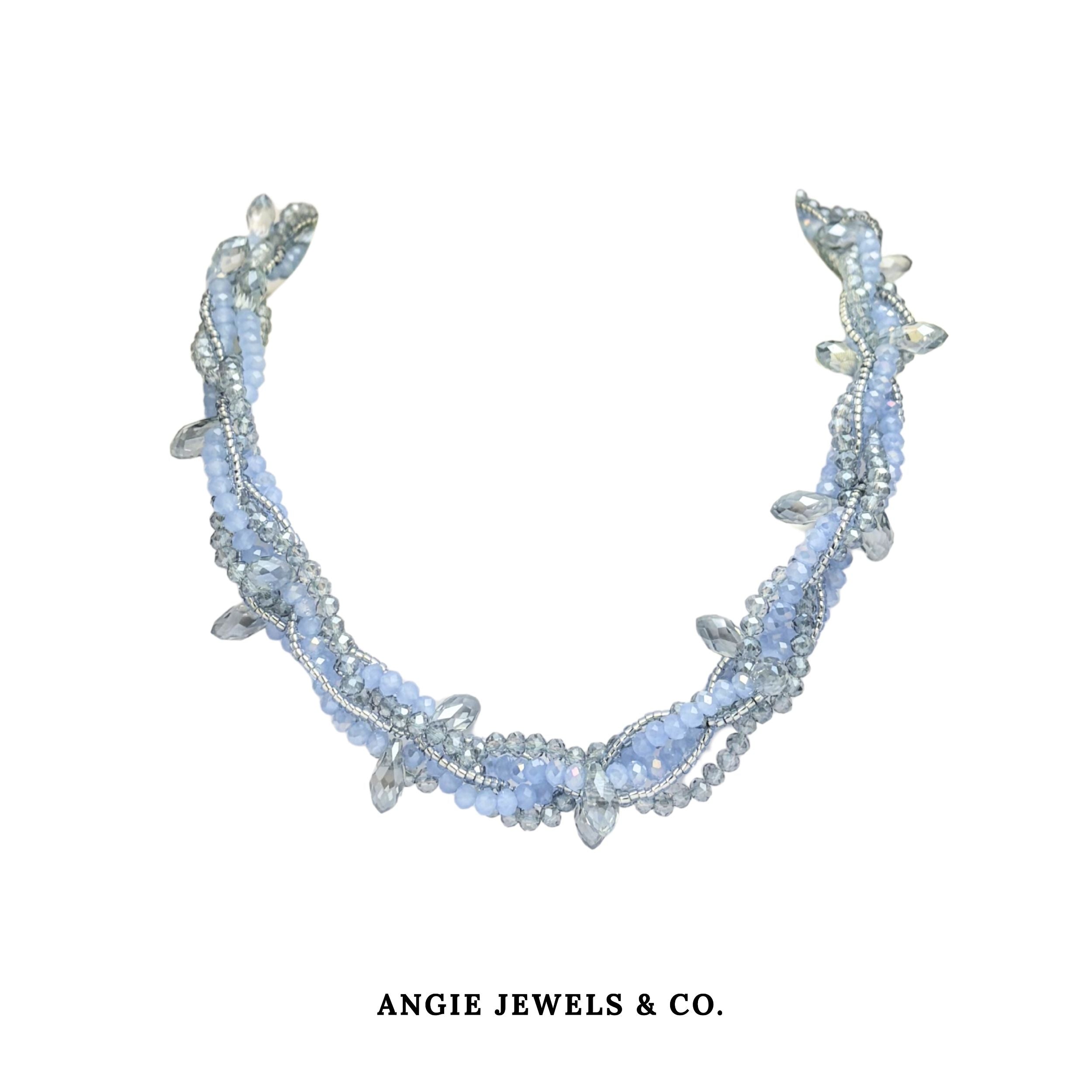 Blue tone Briolette Twist